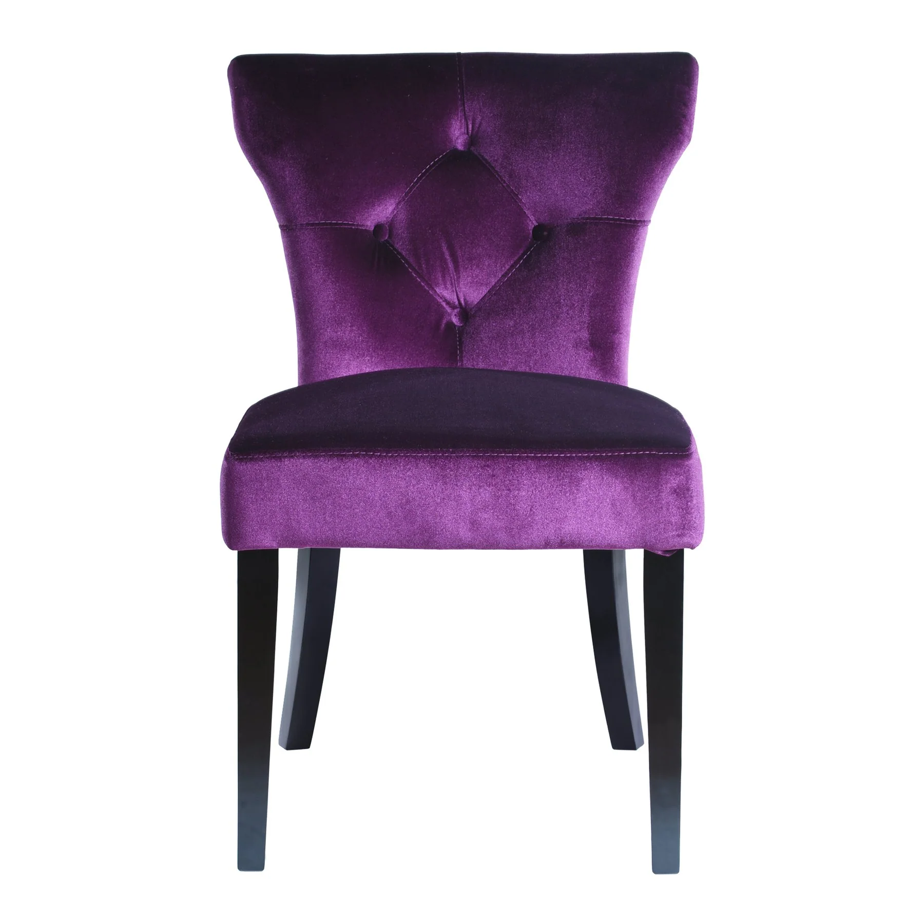 Elise Side Chair in Purple Velvet - Set of 2 - Image 3