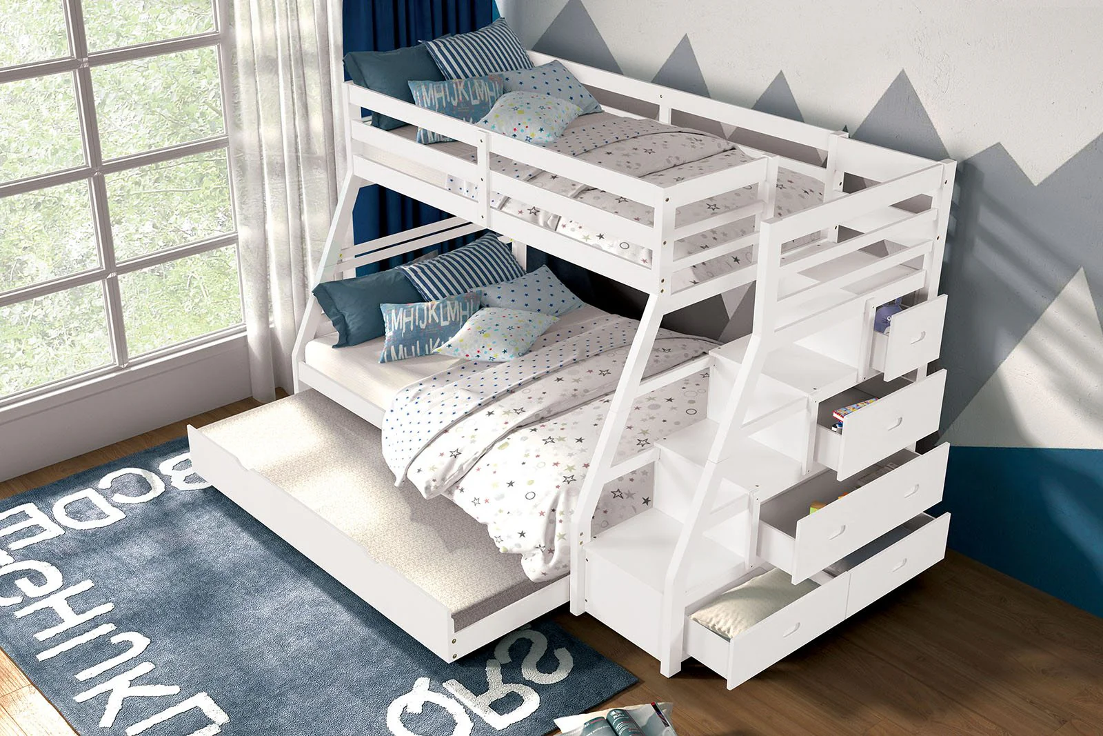Ellington Twin/Full Bunk Bed, White - Image 2