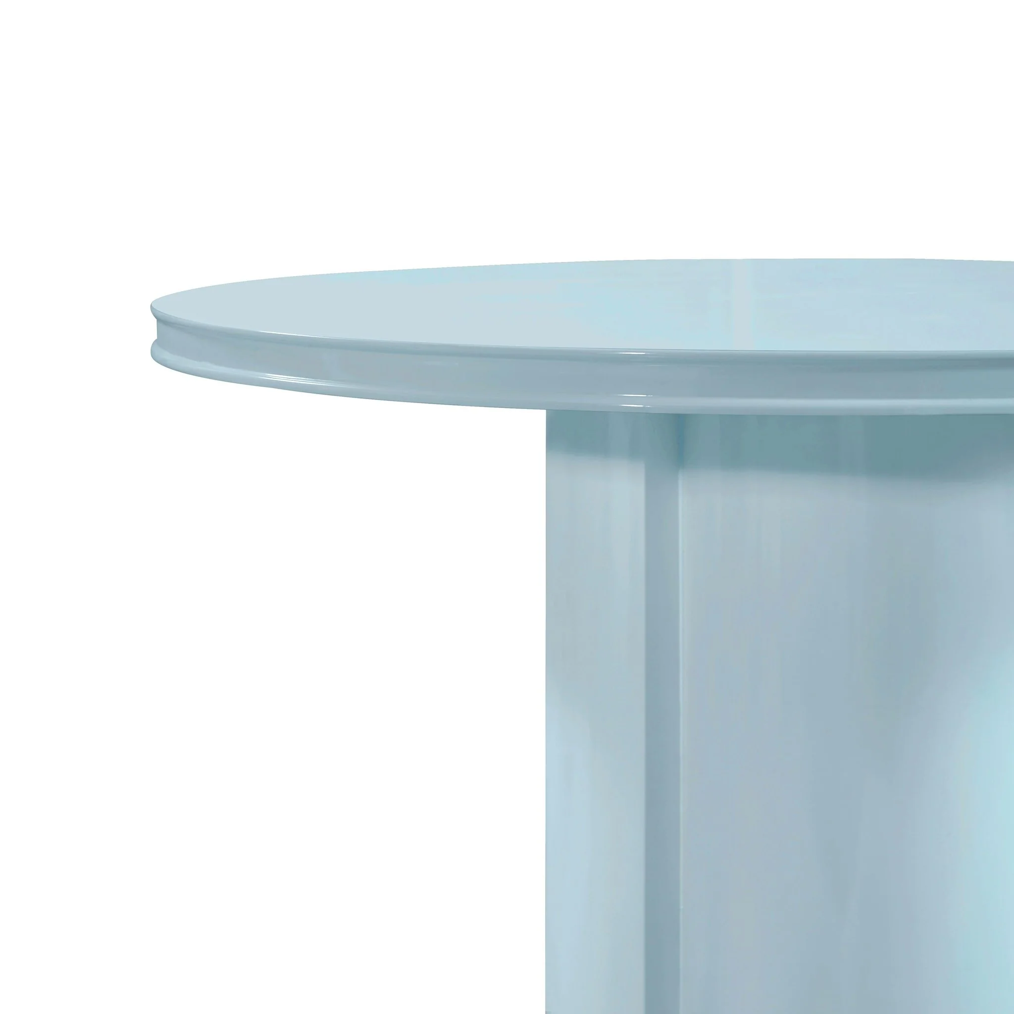 Elora Blue Lacquer Round Dining Table - Image 6