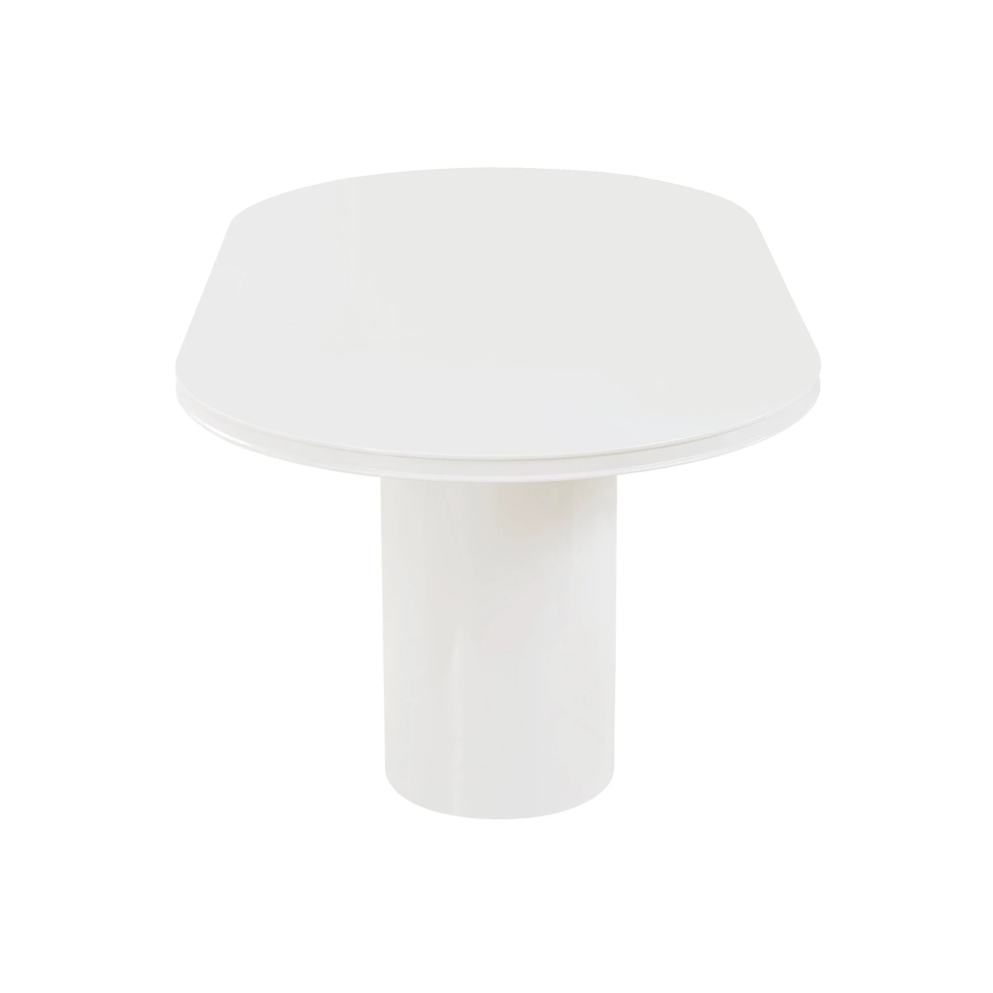 Elora White Lacquer Oval Dining Table - Image 4