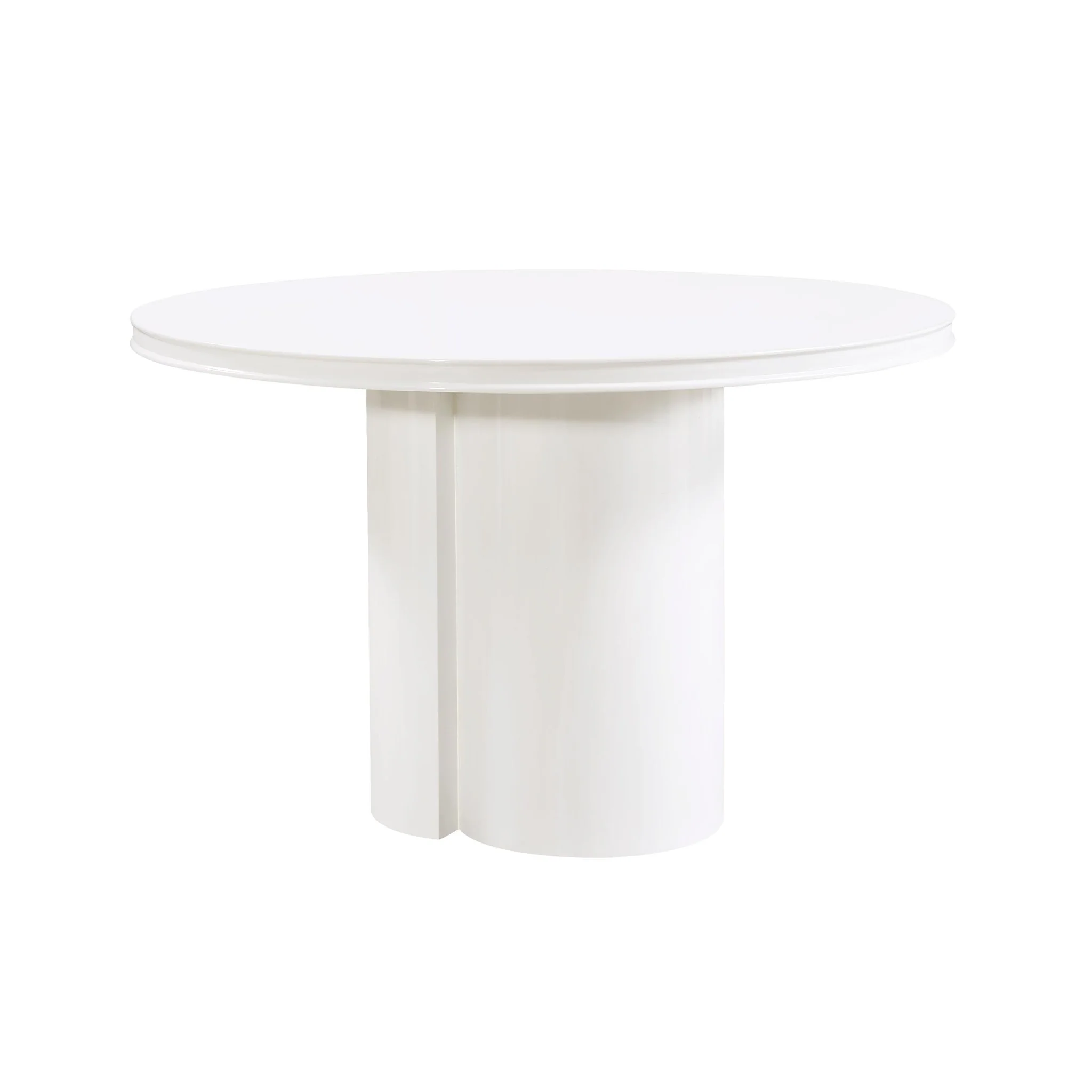 Elora White Lacquer Round Dining Table - Image 3