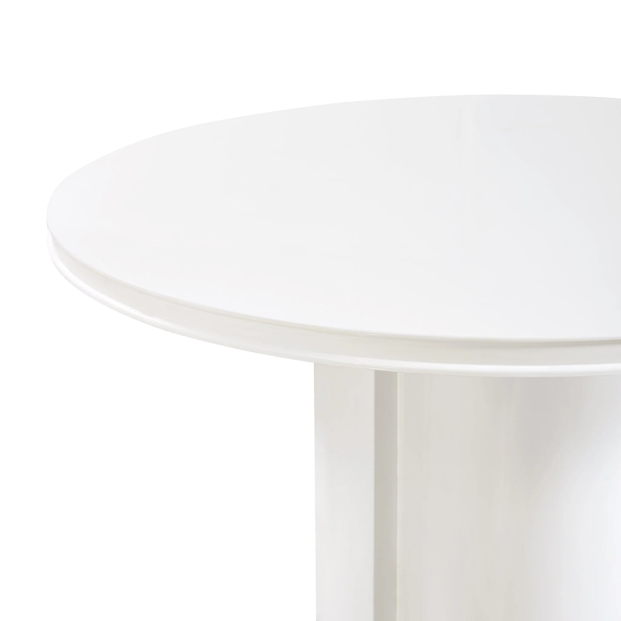 Elora White Lacquer Round Dining Table - Image 4