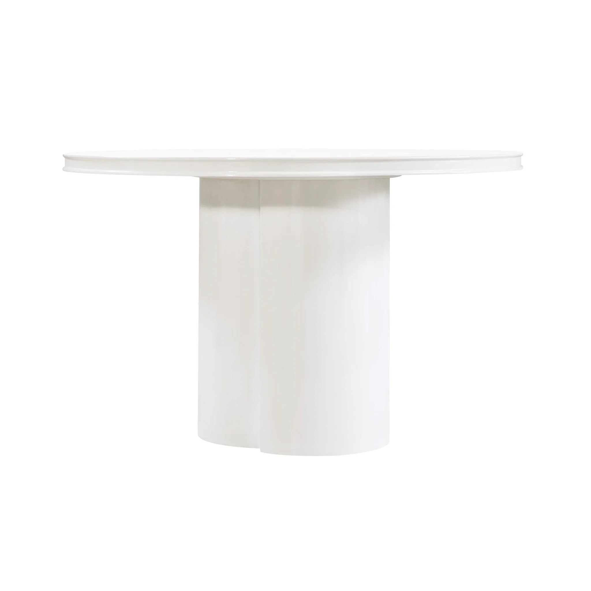 Elora White Lacquer Round Dining Table - Image 6