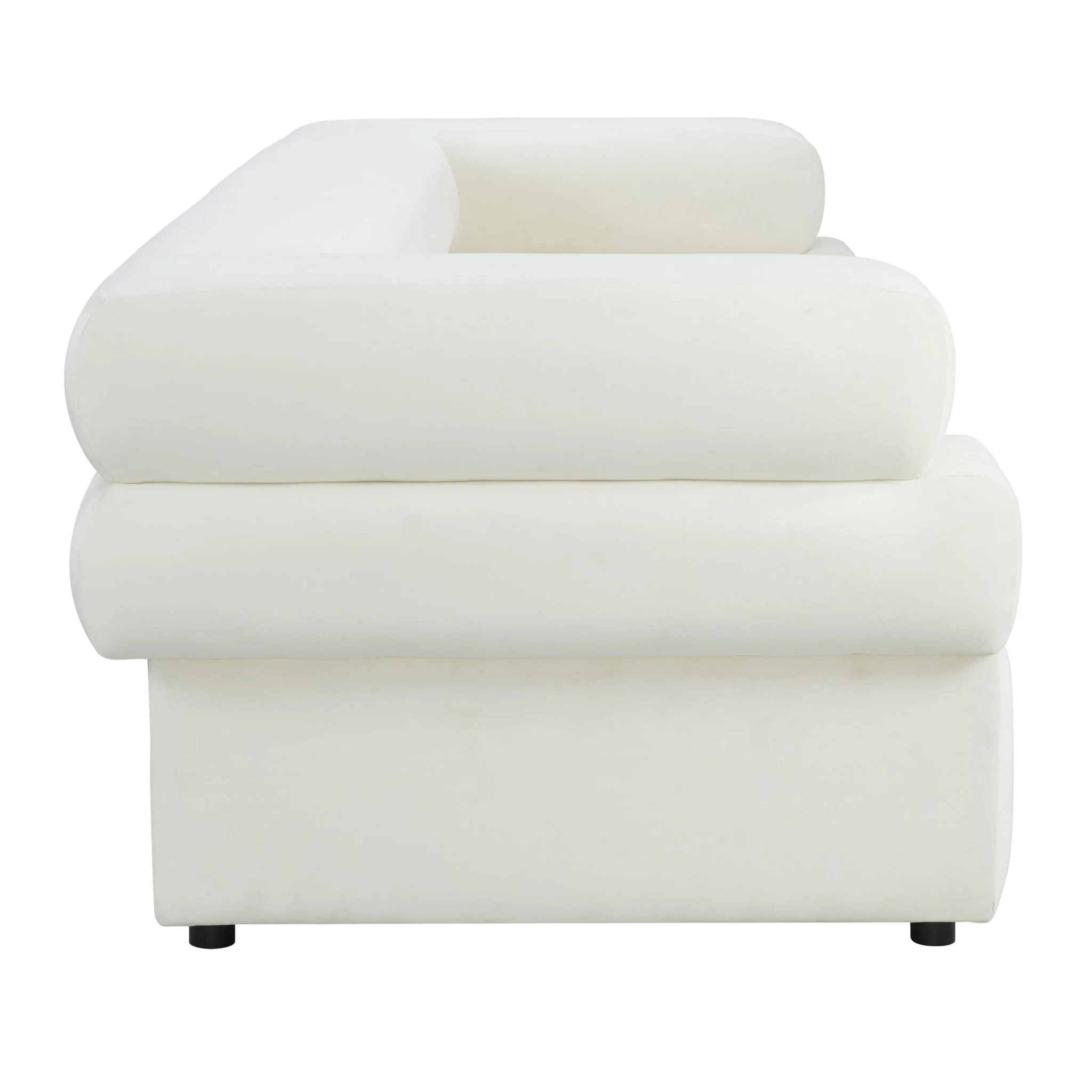 Elsa Cream Velvet Sofa - Image 6