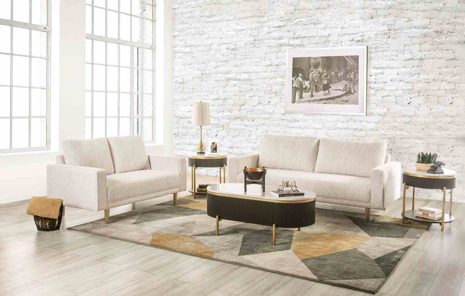 Elverum Loveseat, Off-White - Image 2