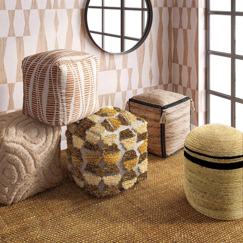 Ember Woven Pouf - Image 2