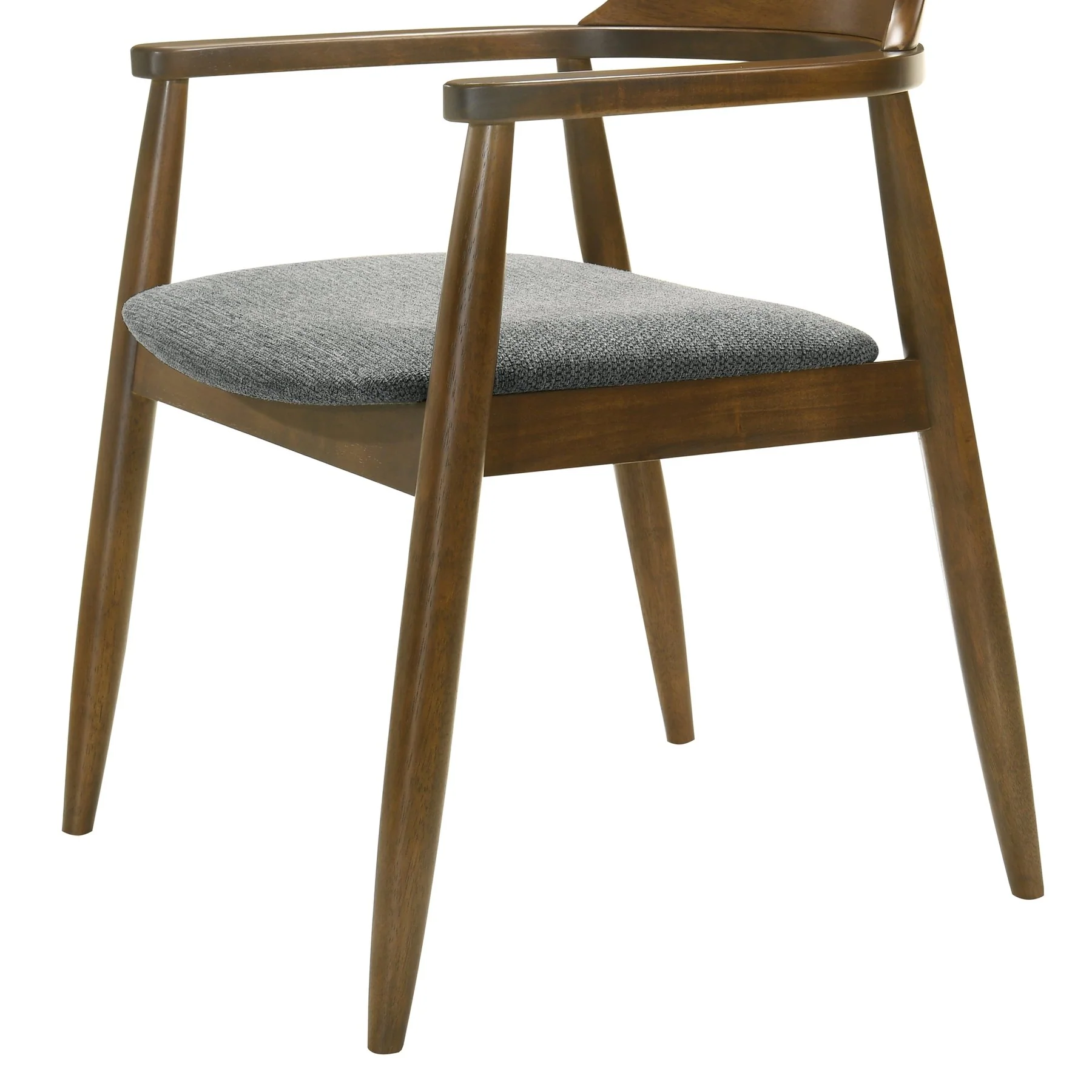 Emorie Mid-Century Modern 7-Piece Wood Dining Set in Walnut Finish with Sintered Stone Top - Image 9