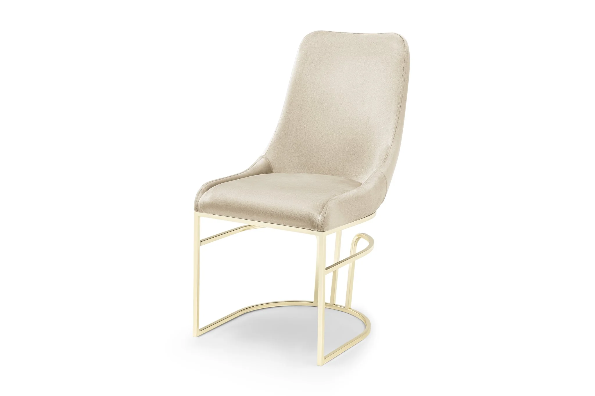 Emrald Gold Legs Beige - 2 Chairs Per Box - Image 6