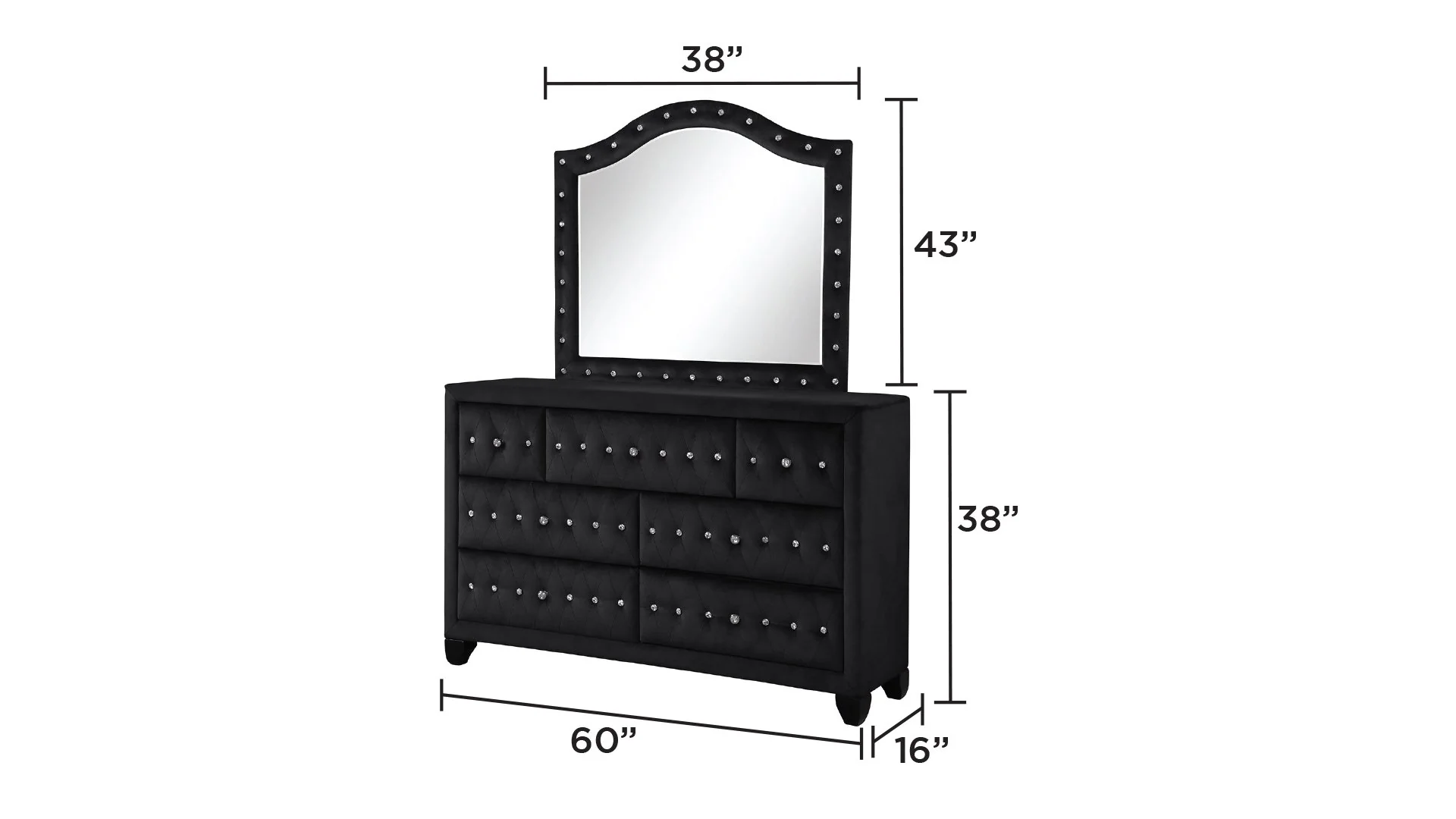 Encore King 4PC Bedroom Set Black - Image 9