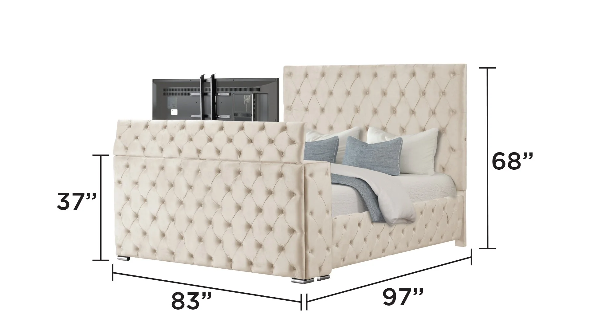 Encore King 5PC Bedroom Set Beige - Image 3