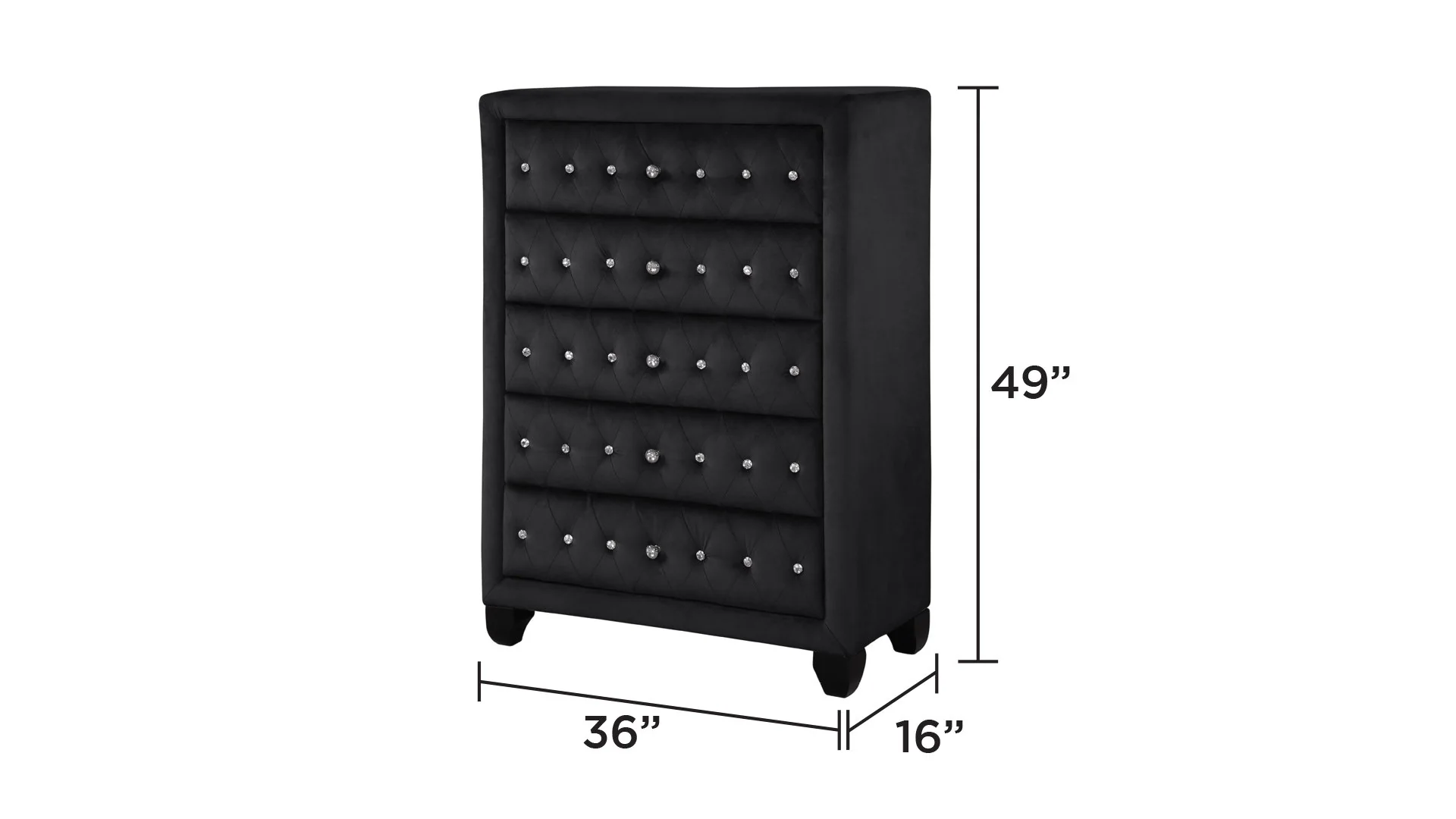 Encore King 5PC Bedroom Set Black - Image 19