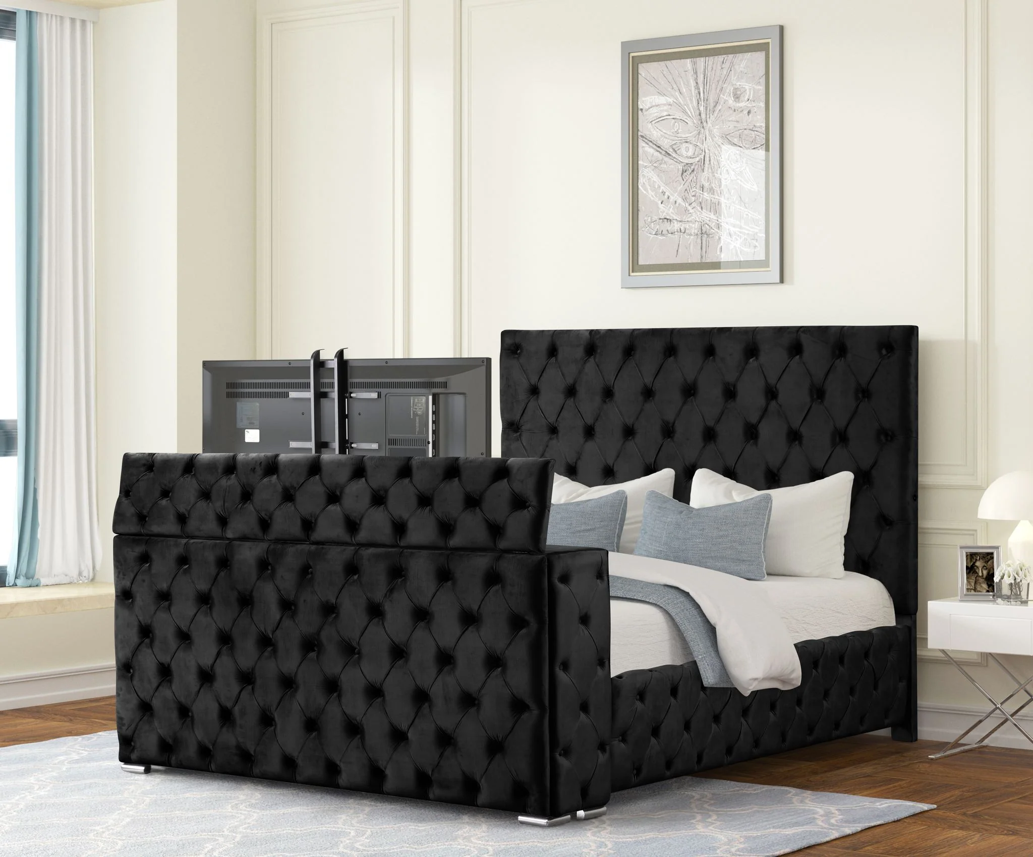 Encore Queen 4PC Bedroom Set Black - Image 6
