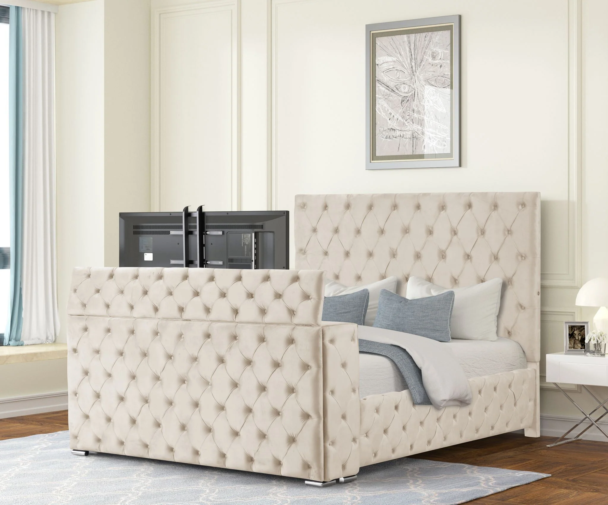 Encore Queen Bed Beige - Image 2