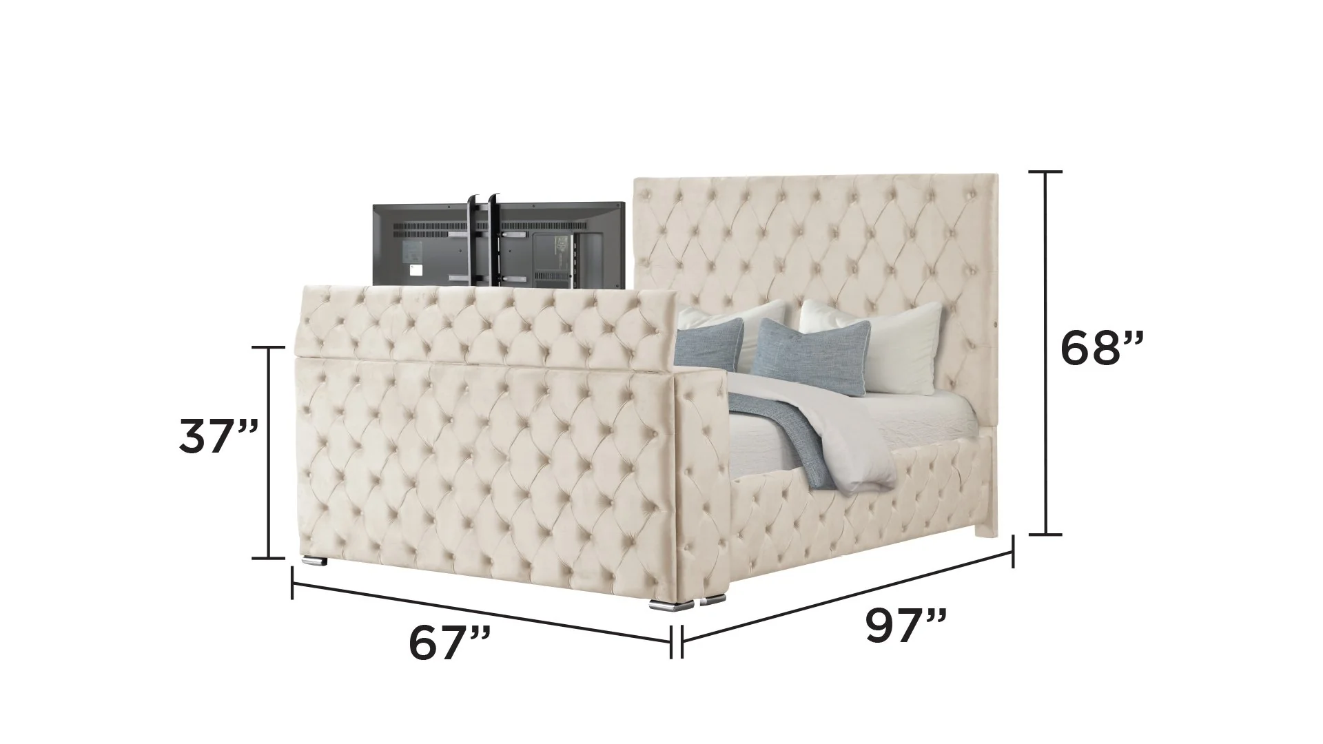 Encore Queen Bed Beige - Image 7