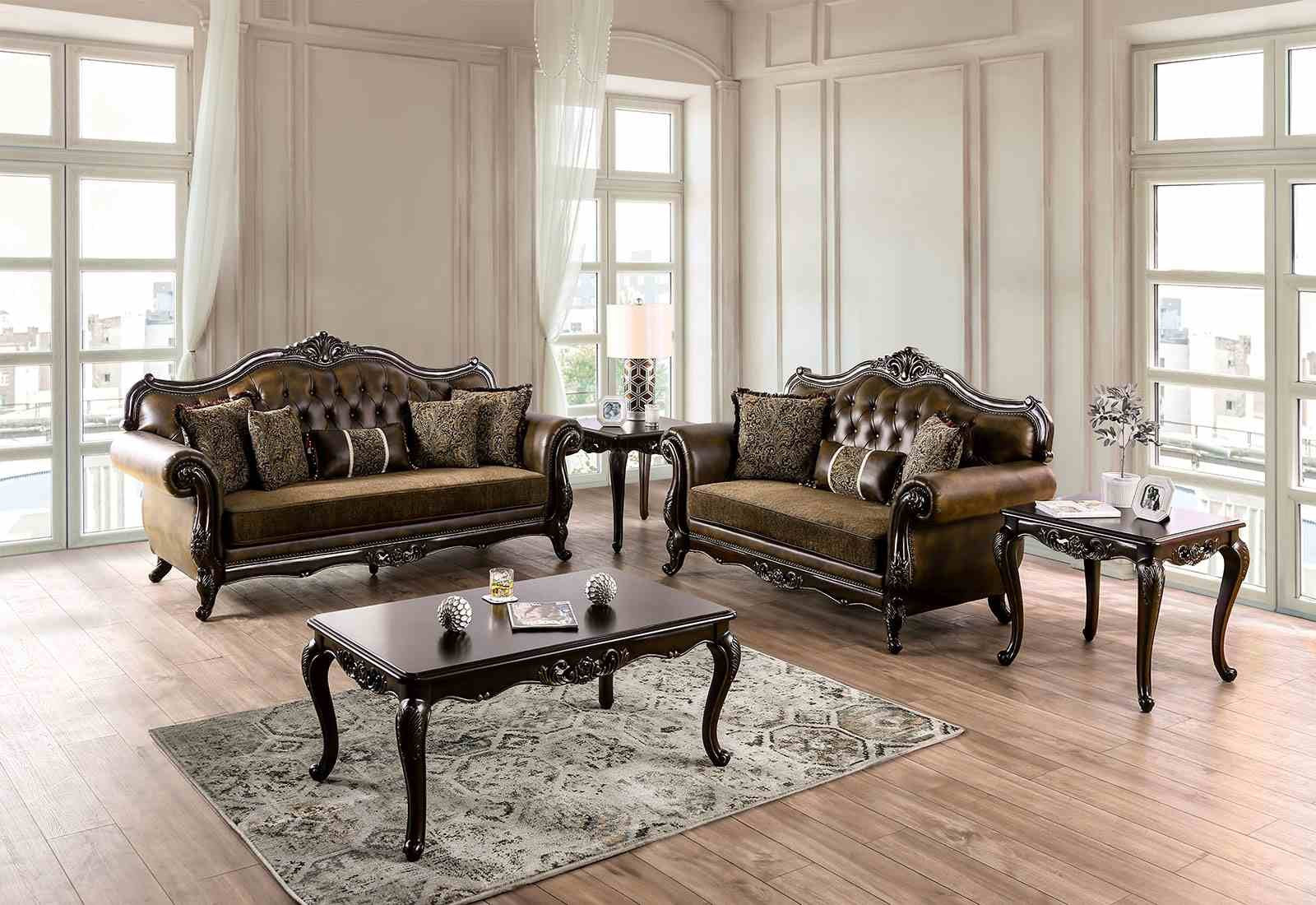 Ensenada Sofa, Dark Cherry/Brown - Image 2