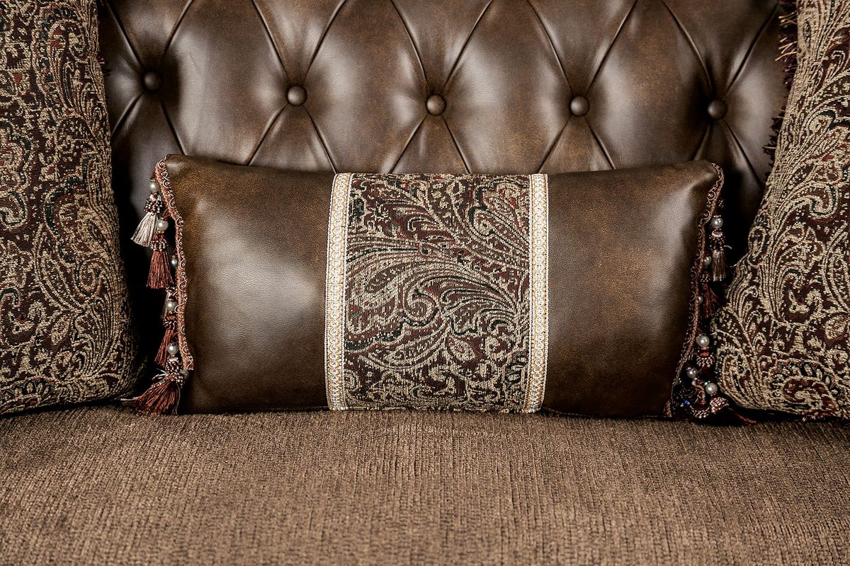 Ensenada Sofa, Dark Cherry/Brown - Image 8