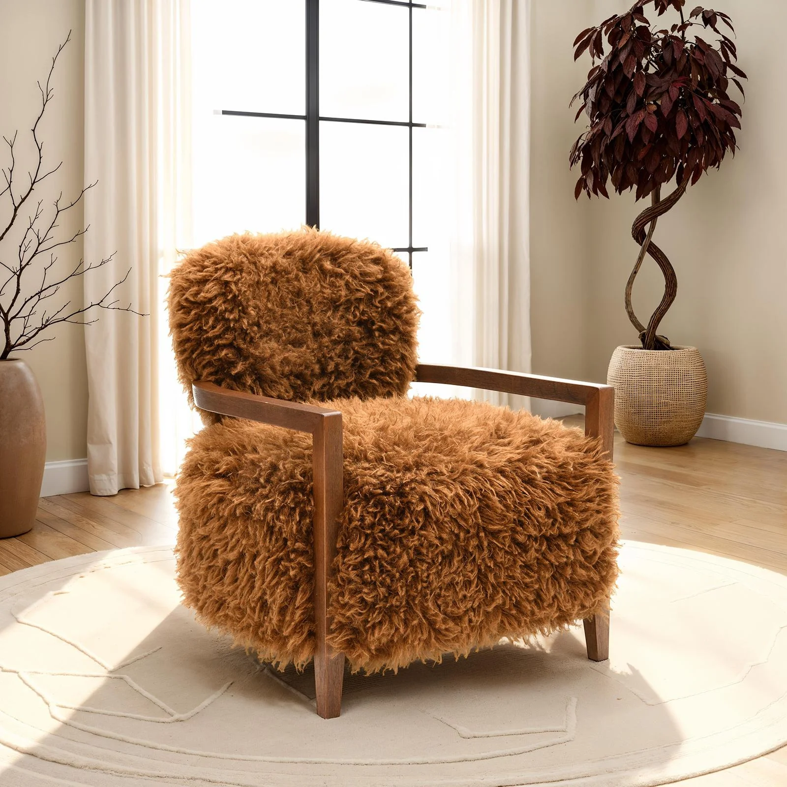 Eramo Accent Chair, Camel Brown - Image 2