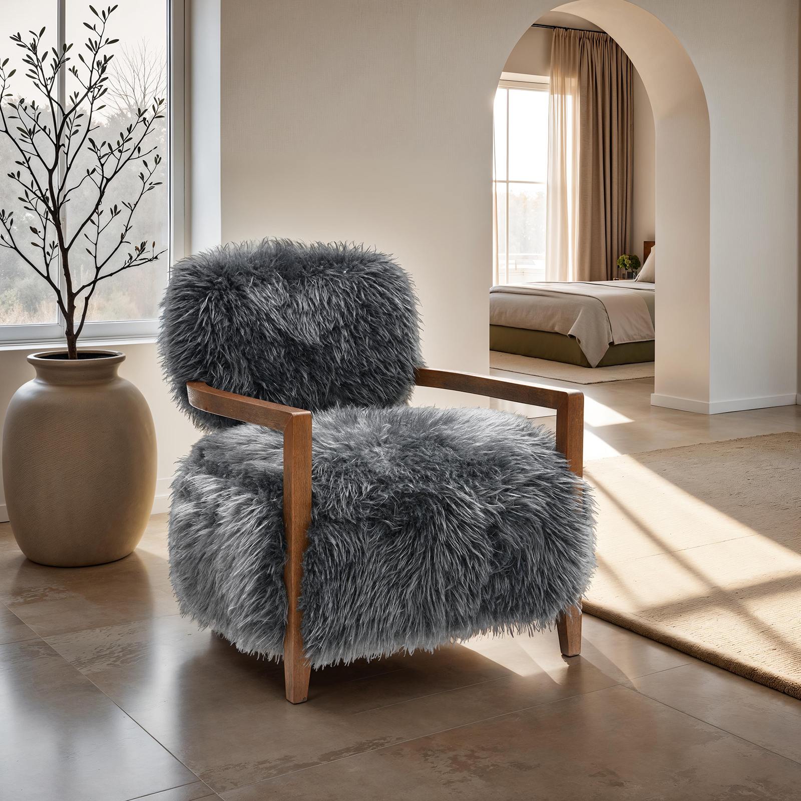 Eramo Accent Chair, Charcoal Gray - Image 2