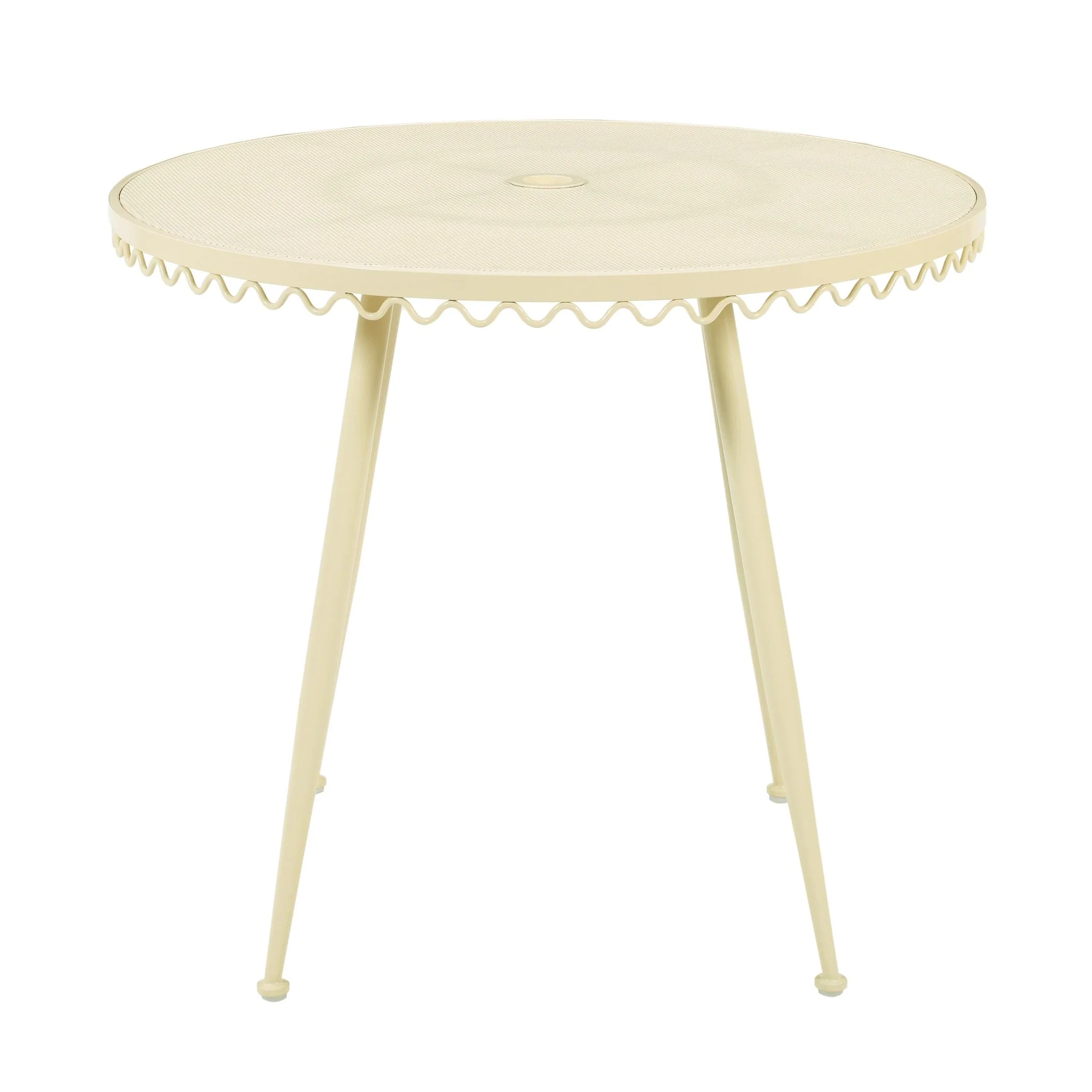 Erica Cream Wrought Iron Outdoor Cafe Table - Image 3
