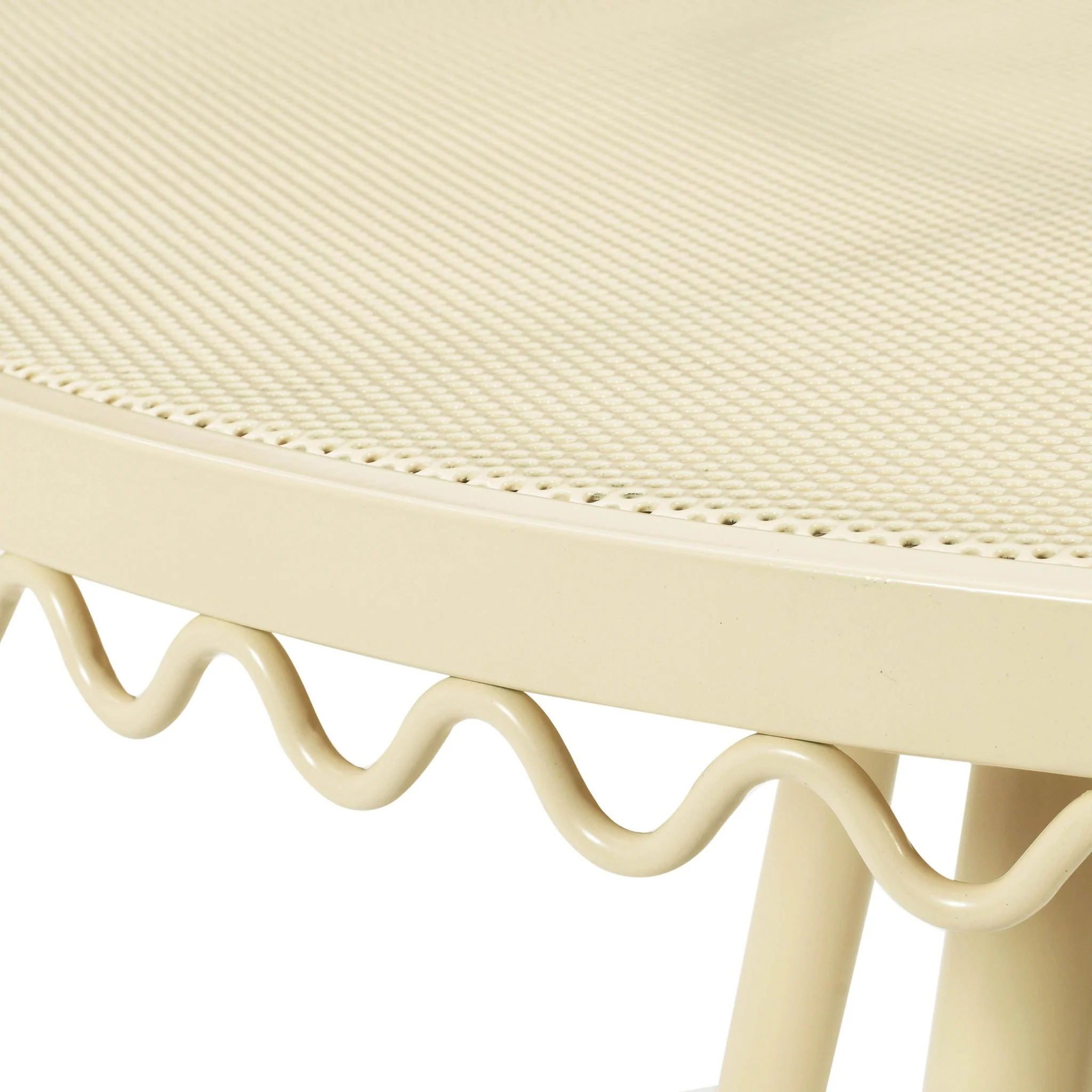 Erica Cream Wrought Iron Outdoor Cafe Table - Image 5