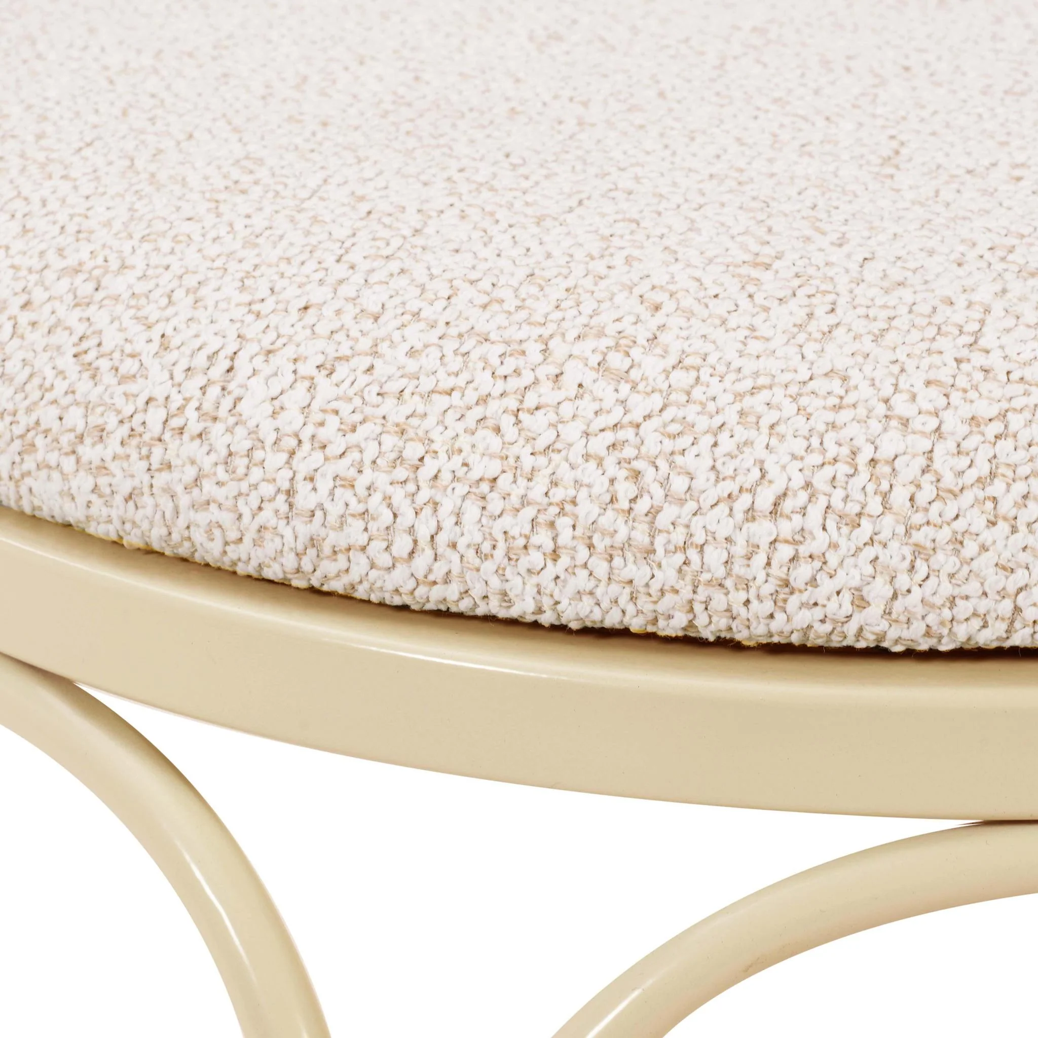 Erica Cream Wrought Iron Outdoor Chair - Image 6
