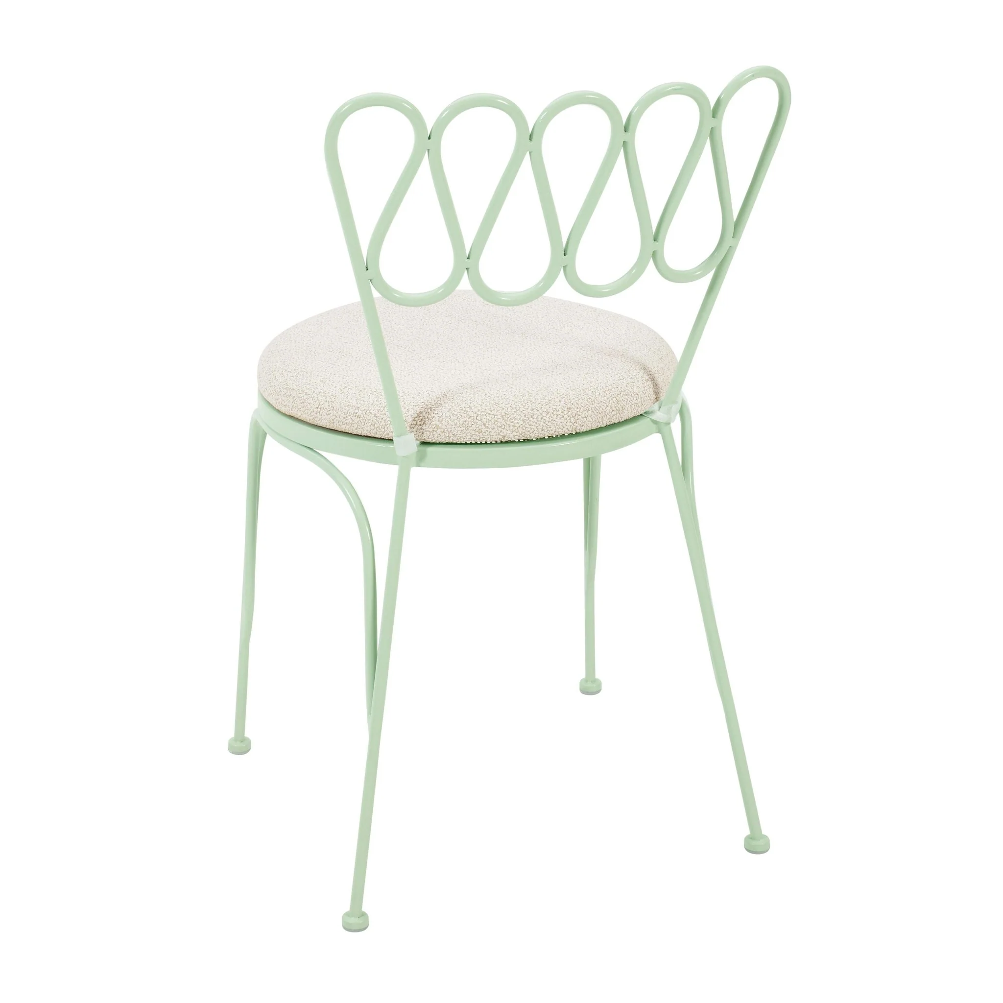 Erica Mint Green Wrought Iron Outdoor Chair - Image 5
