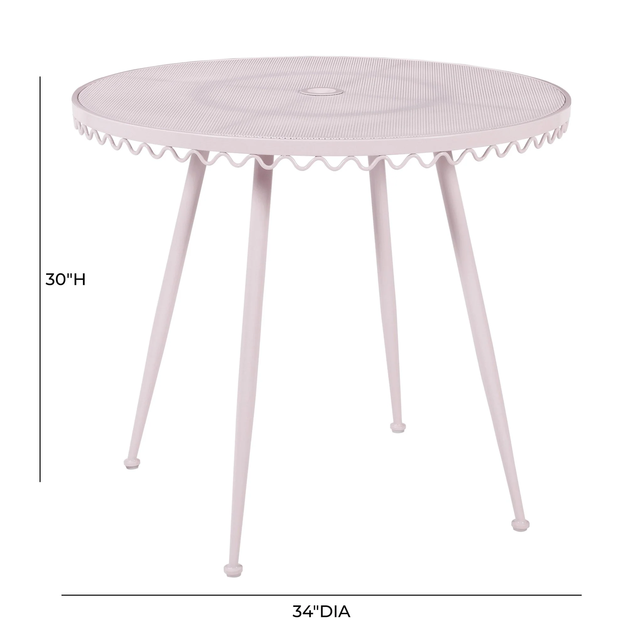 Erica Pink Wrought Iron Outdoor Cafe Table - Image 7