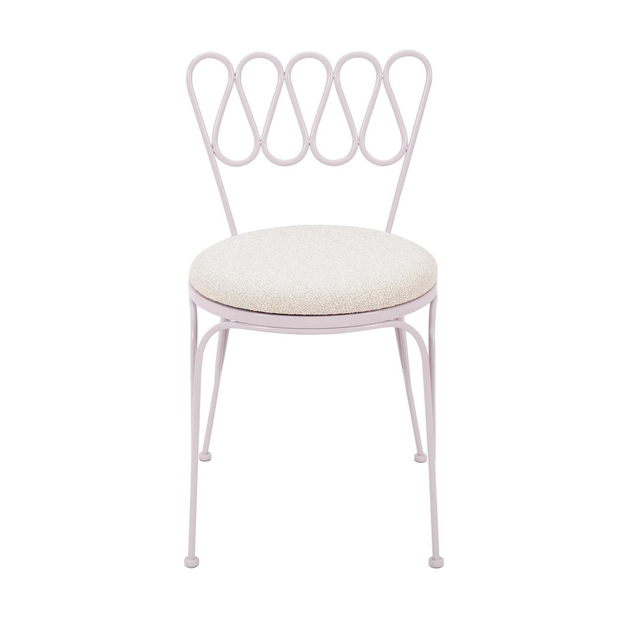 Erica Pink Wrought Iron Outdoor Chair - Image 4