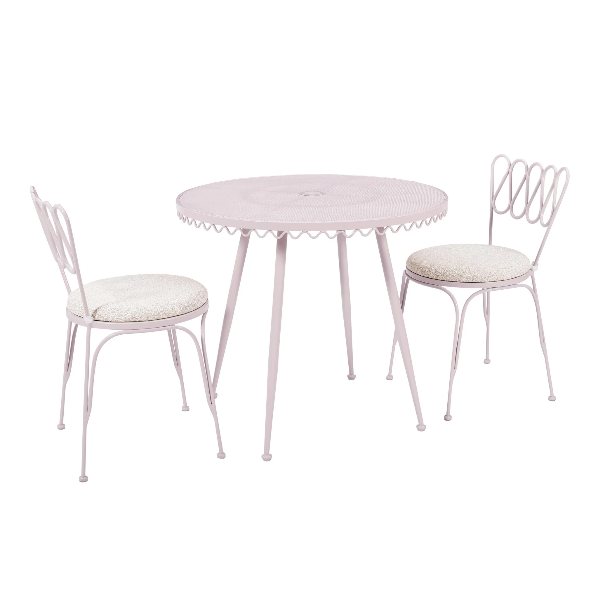 Erica Pink Wrought Iron Outdoor Chair - Image 7