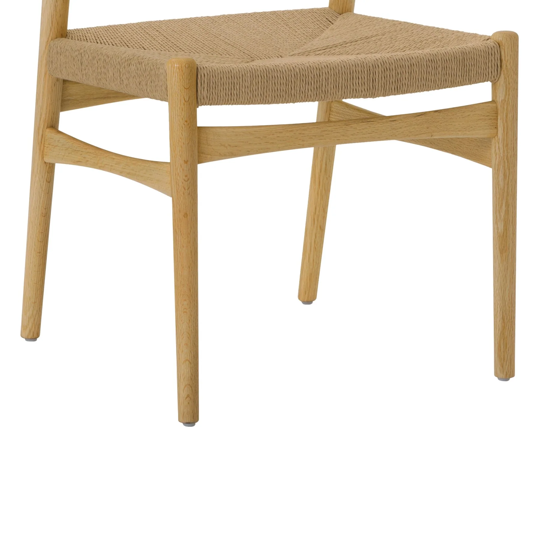 Erie Woven Paper Cord and Oak Wood Dining Chairs - Set of 2 - Image 8