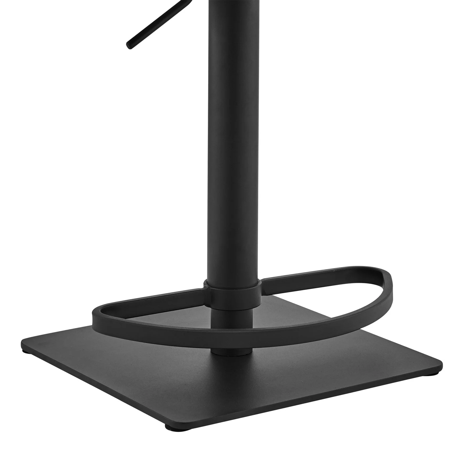 Erin Adjustable Gray Faux Leather and Fabric Metal Swivel Bar Stool - Image 6