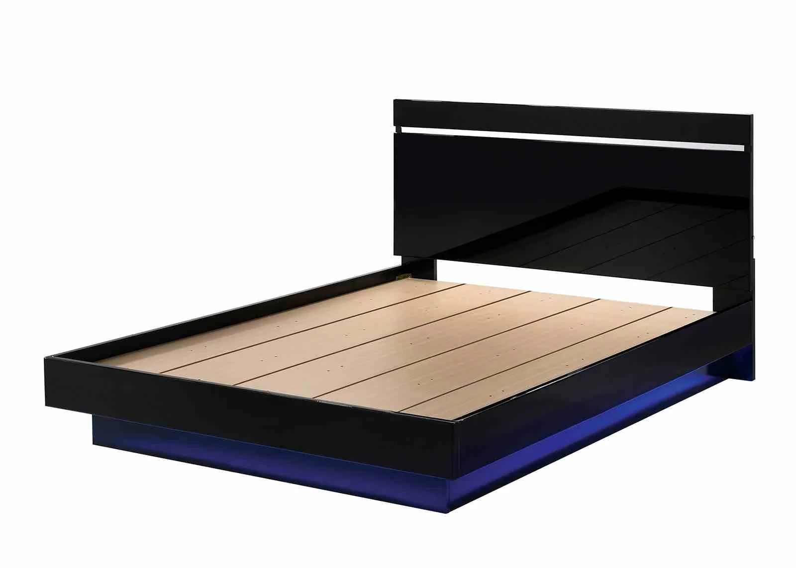 Erlach Queen Bed, Black/Chrome - Image 3