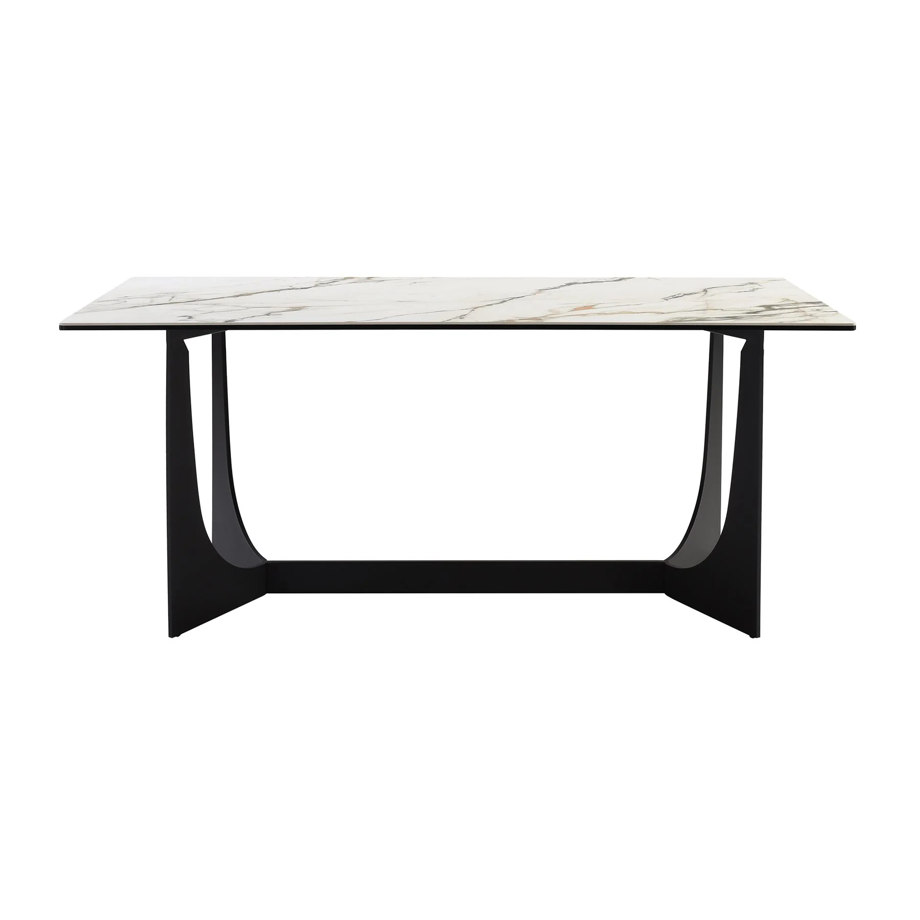 Esme Dining Table in Stone and Metal - Image 2