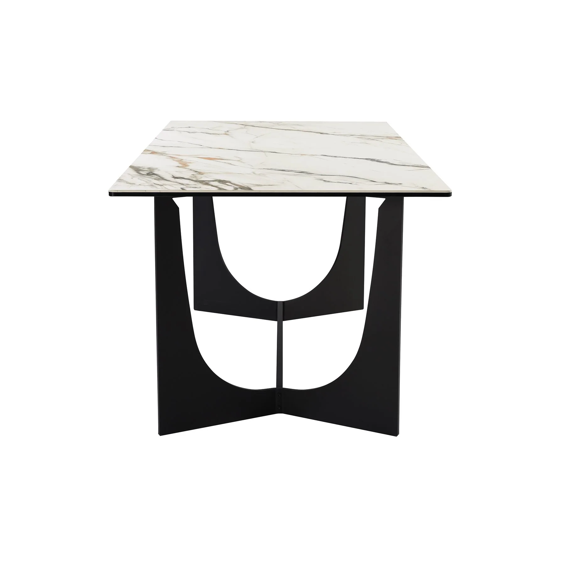 Esme Dining Table in Stone and Metal - Image 3