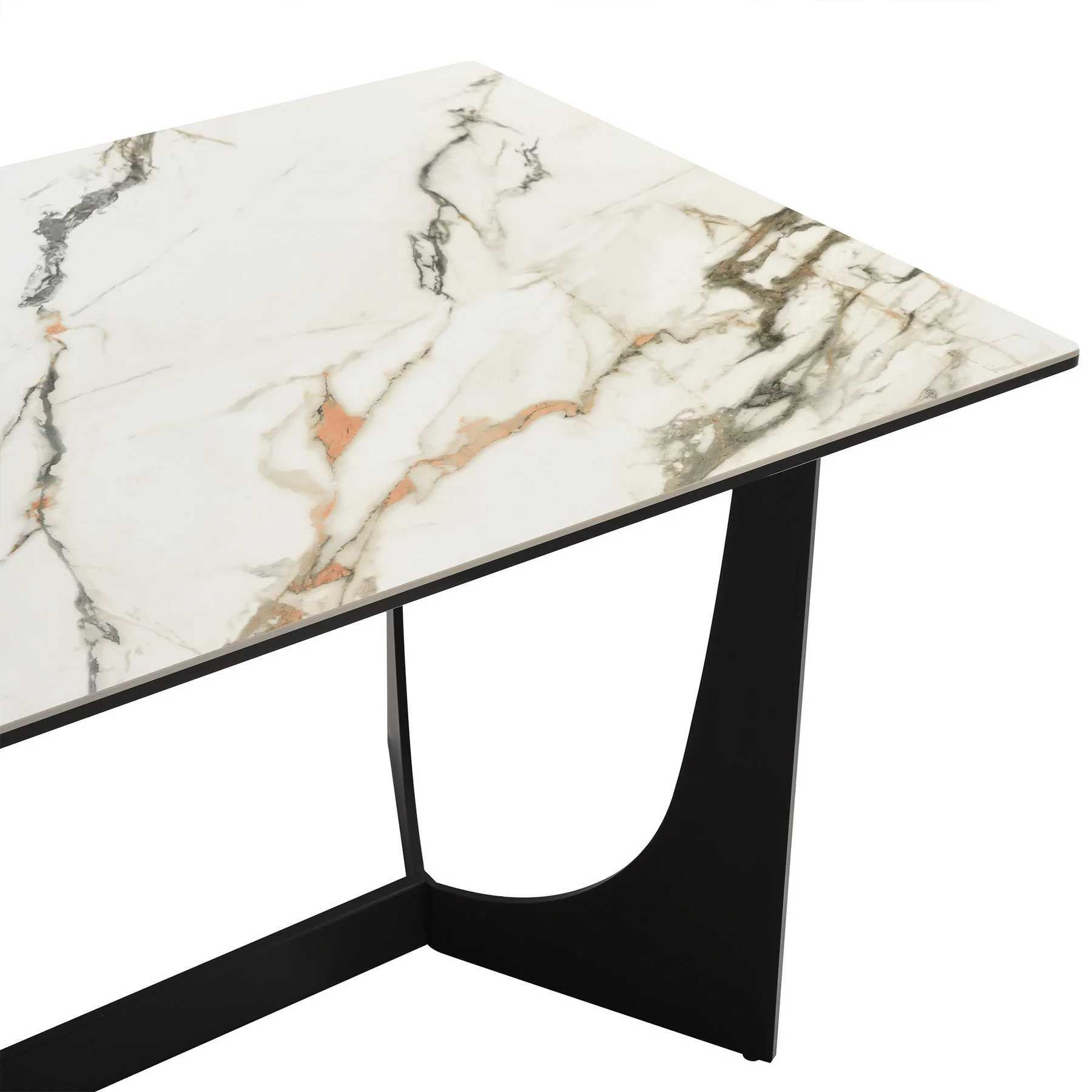 Esme Dining Table in Stone and Metal - Image 5
