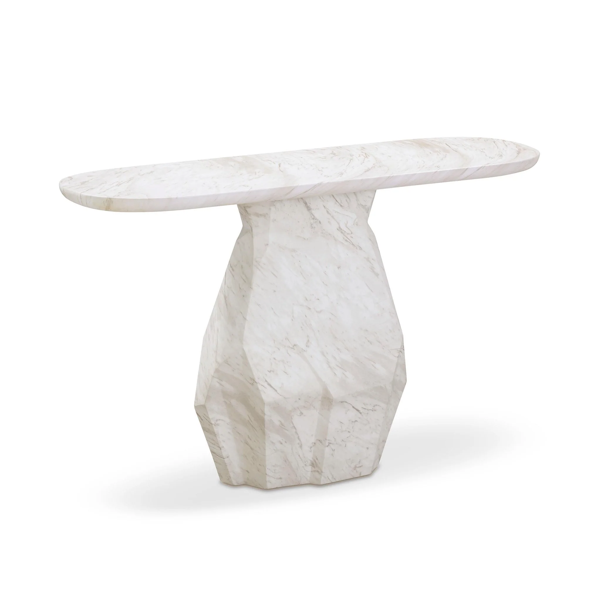 Esme Faux Marble Indoor/Outdoor Long Console Table - Image 3
