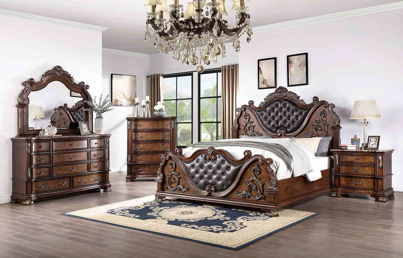Esparanza E.King Bed, Brown Cherry - Image 2