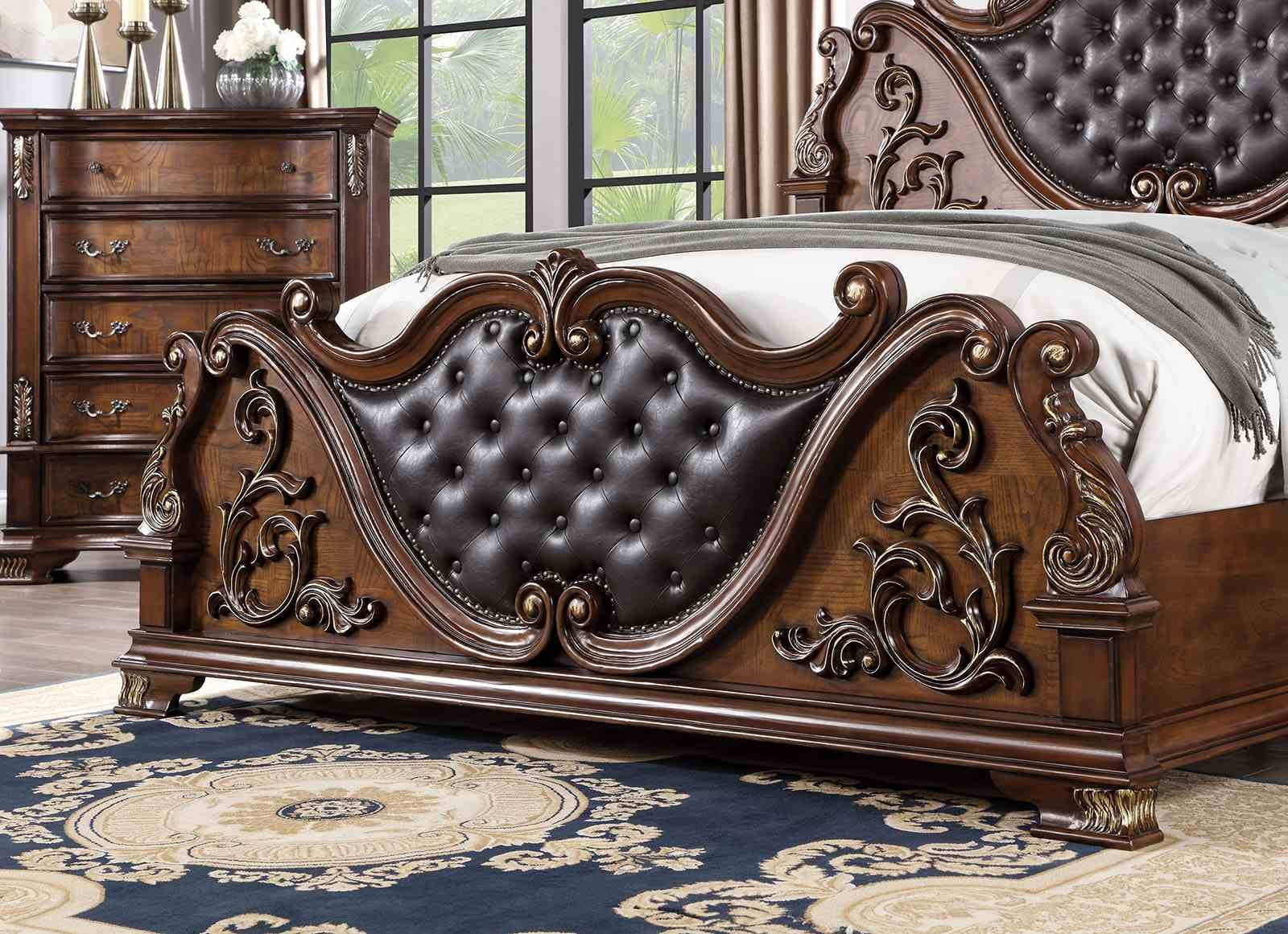 Esparanza Queen Bed, Brown Cherry - Image 4