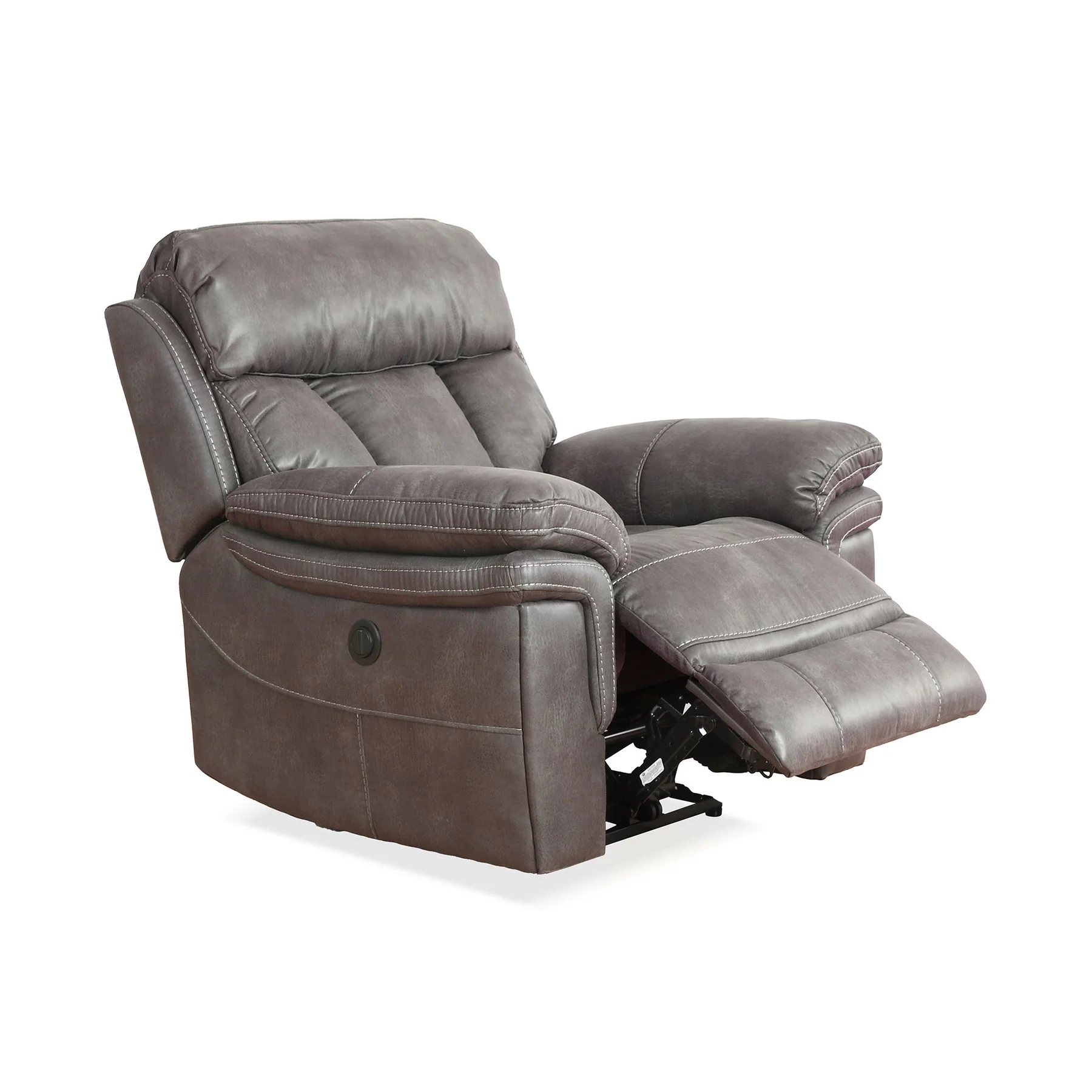 Estelle Power Recliner Chair in Gunmetal Fabric - Image 6