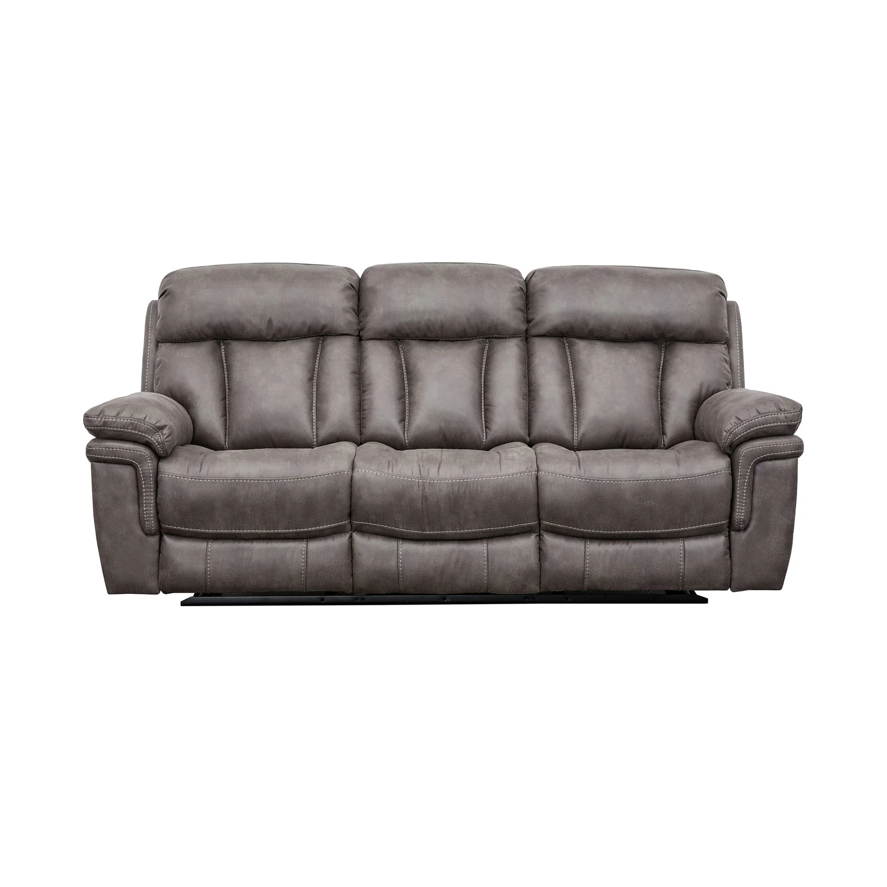 Estelle Power Reclining Sofa in Gunmetal Fabric - Image 2