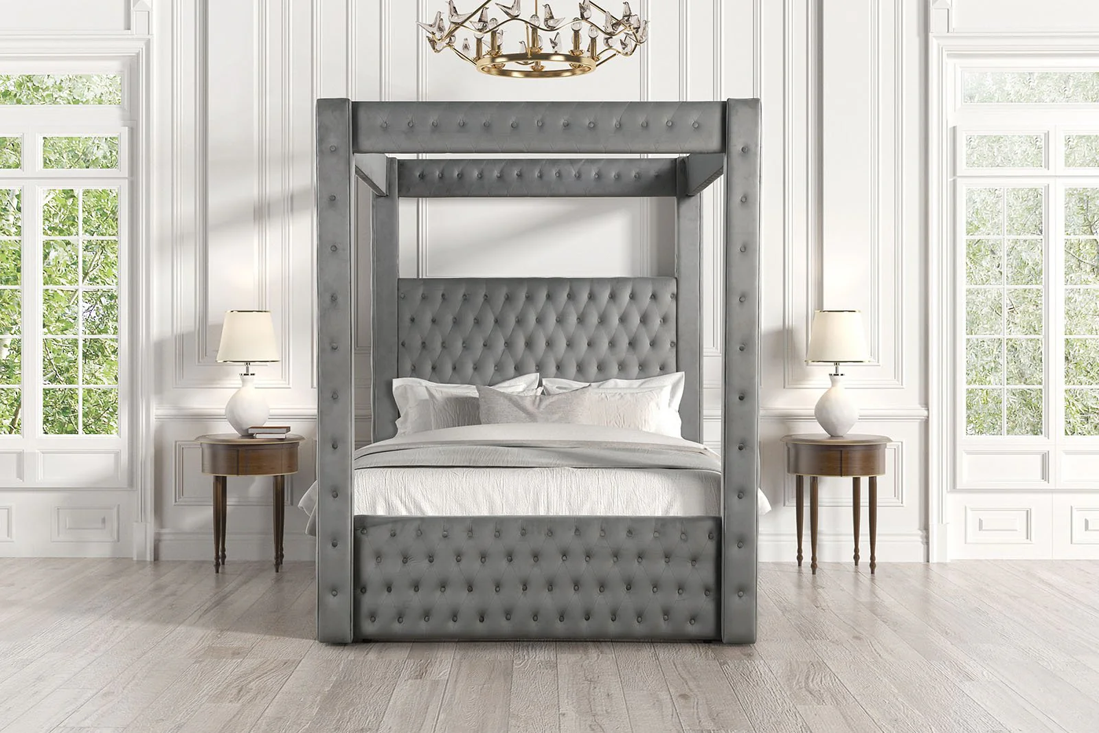 Etherea E.King Bed, Gray - Image 3