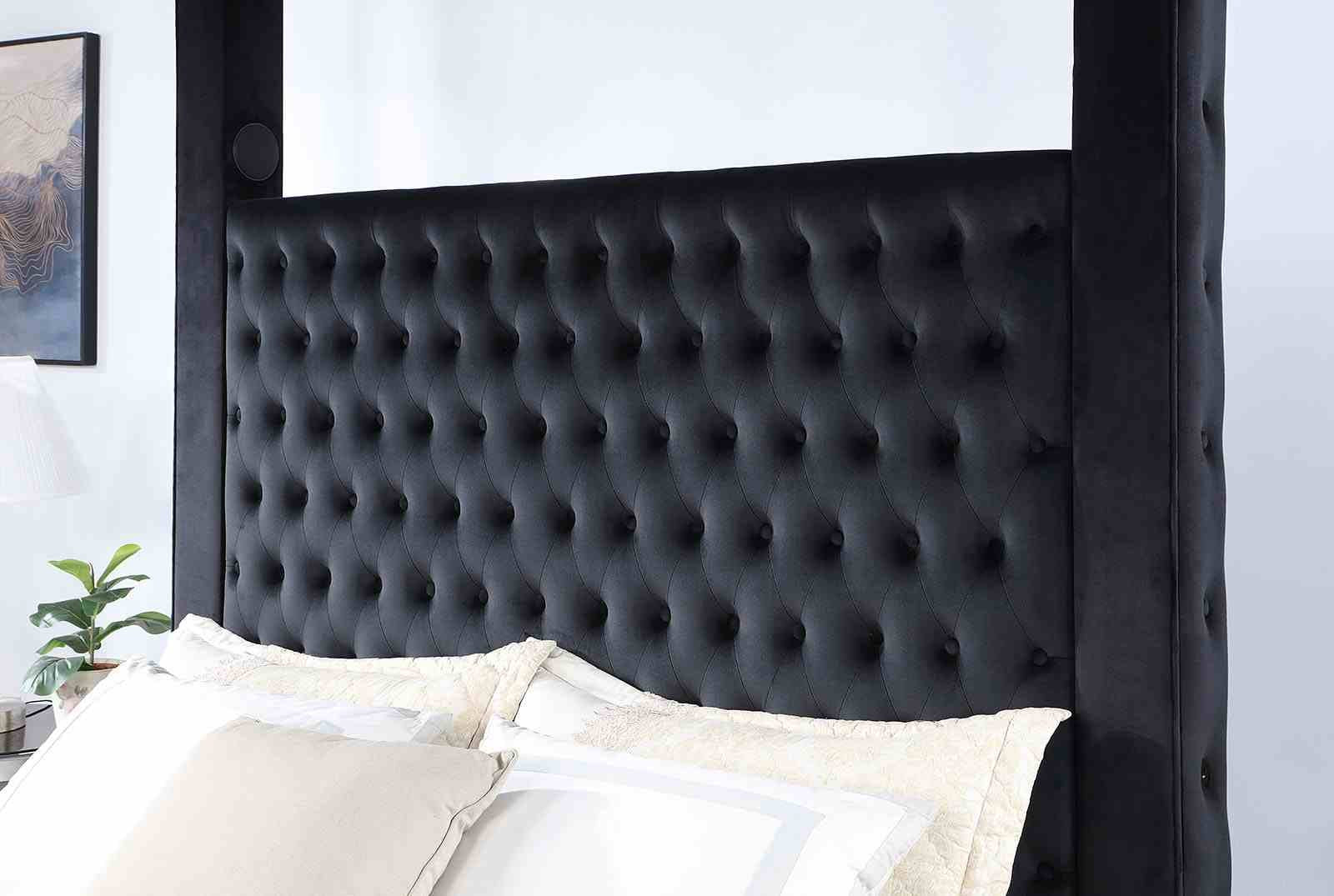 Etherea Queen Bed, Black - Image 3