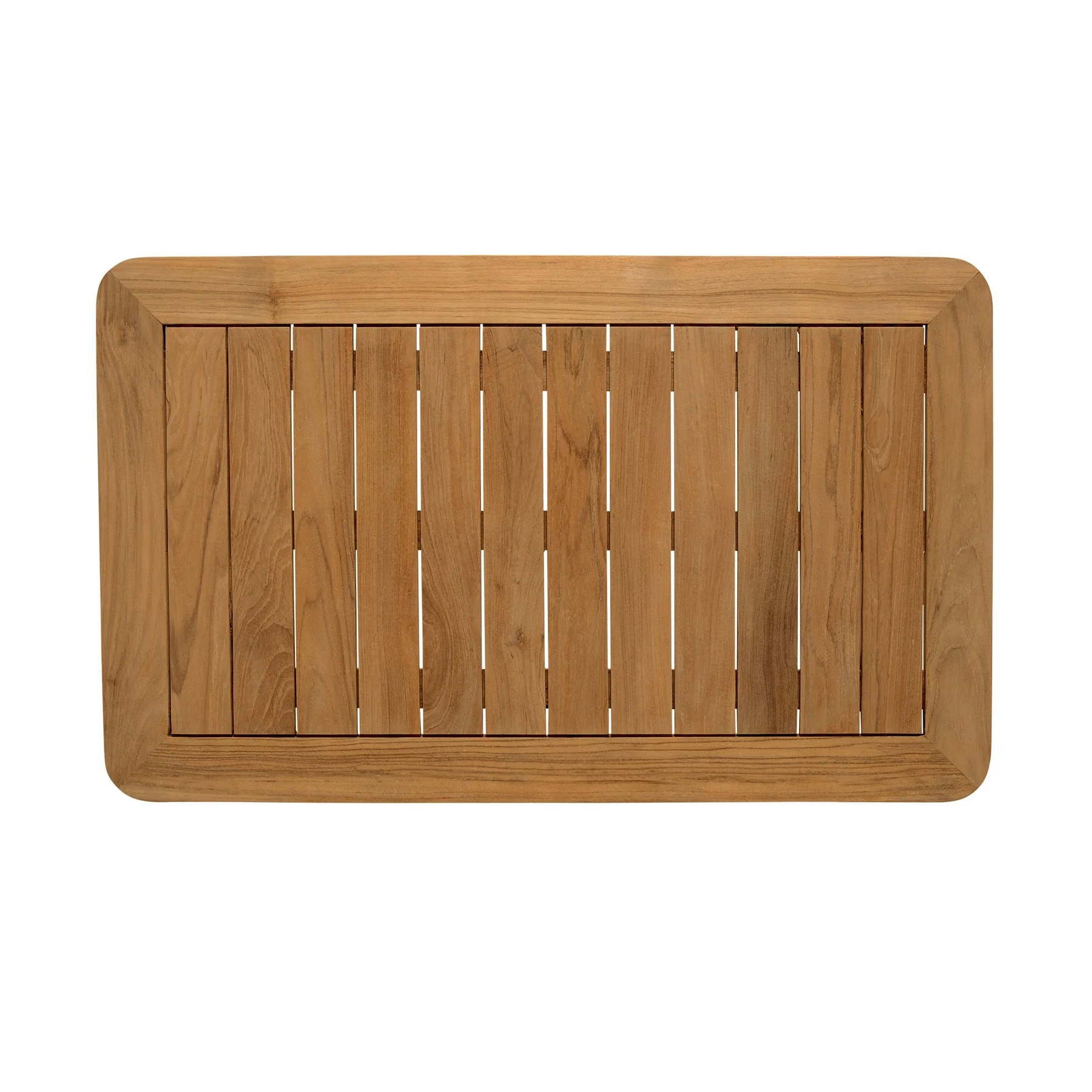 Eve Outdoor Rectangular Teak Wood Coffee Table - Image 4
