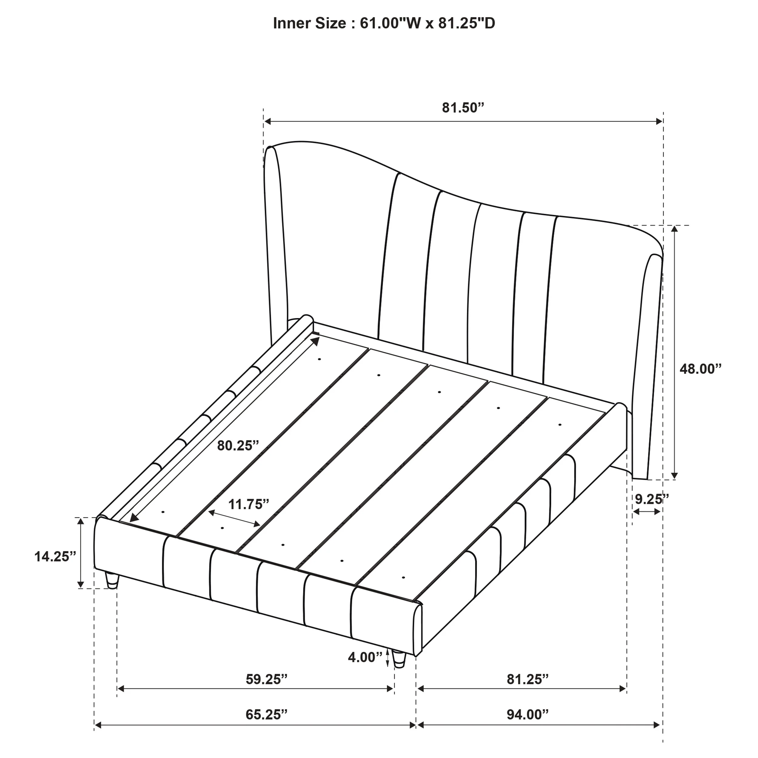 Evelyn Panel Platform Bed - Image 11