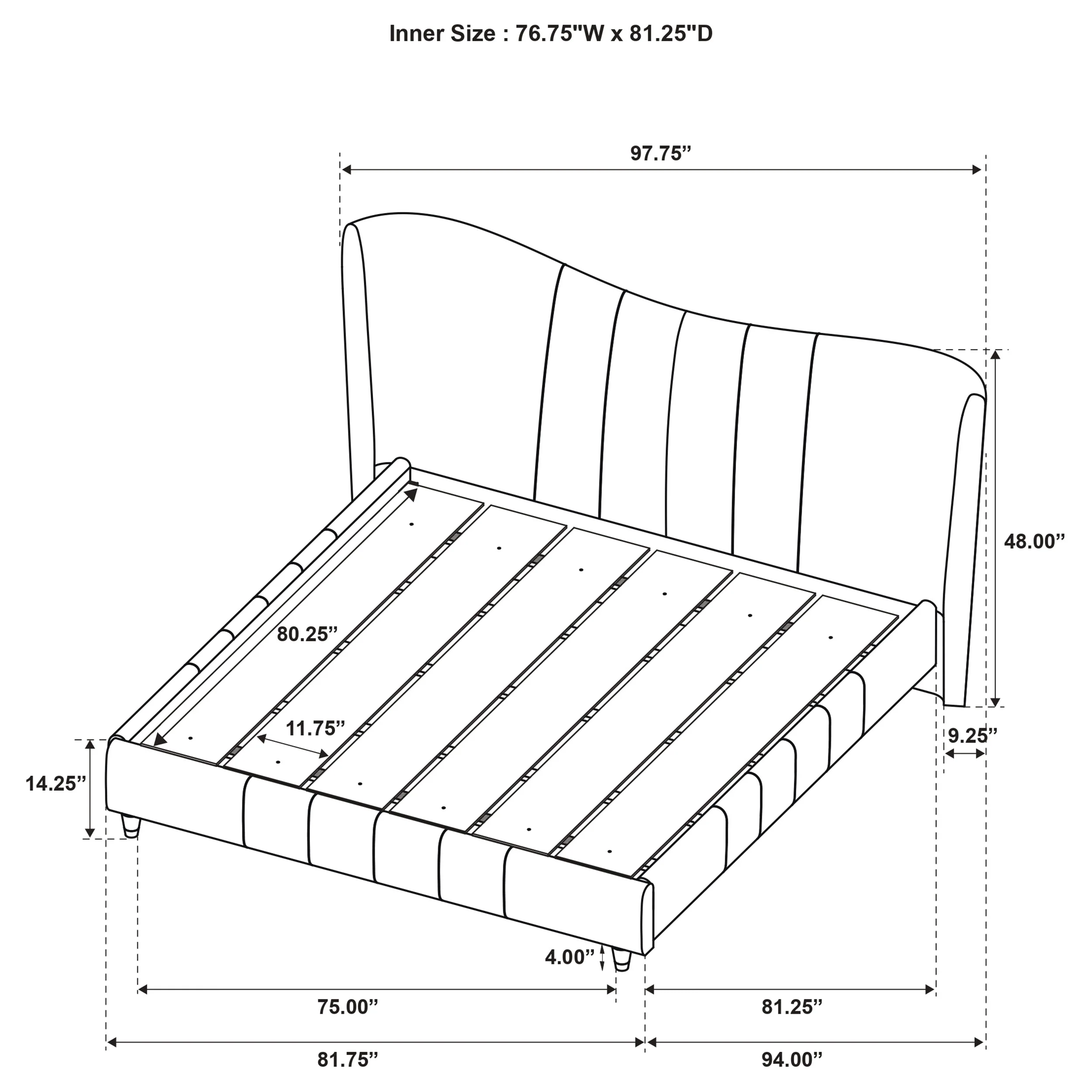 Evelyn Panel Platform Bed - Image 22