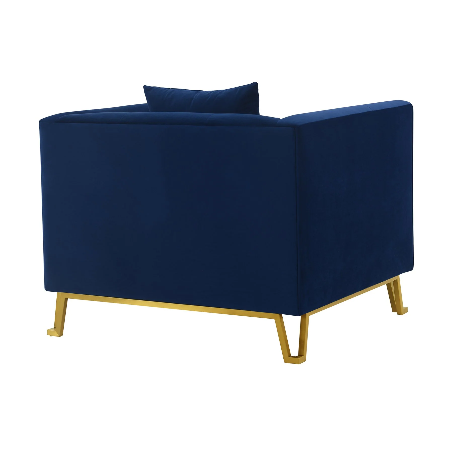 Everest 2 Piece Blue Fabric Upholstered Sofa & Chair Set - Image 3