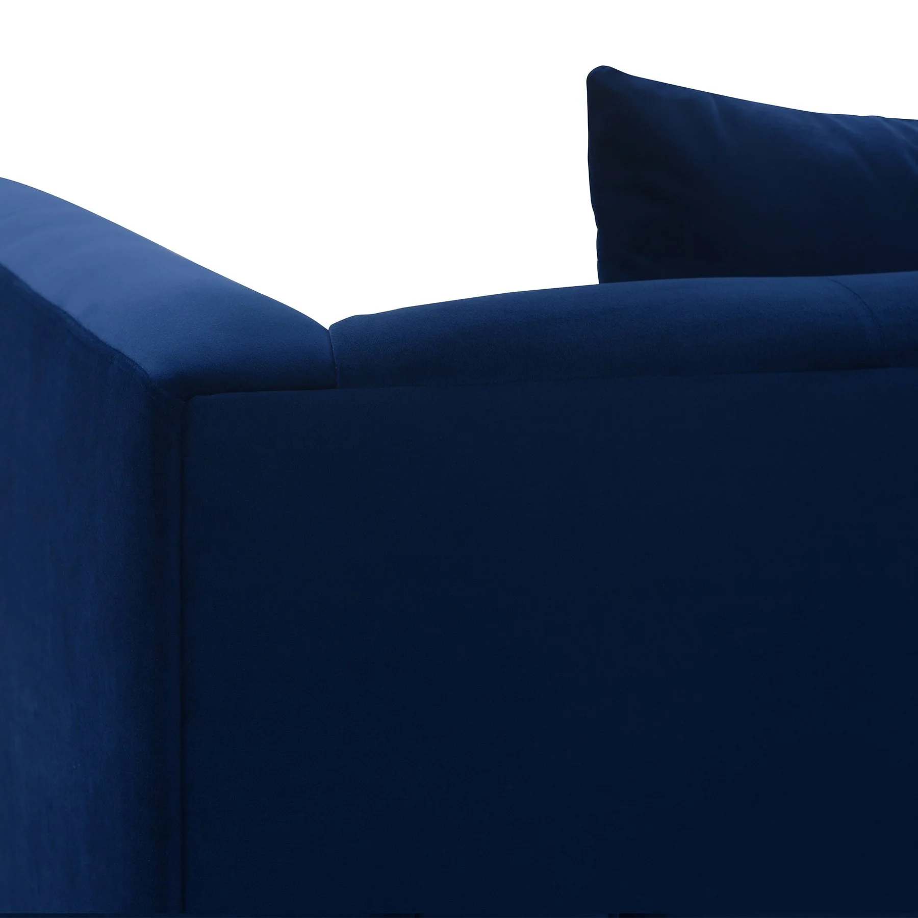 Everest Blue Fabric Upholstered Sofa Accent Chair with Brushed Gold Legs - Image 5