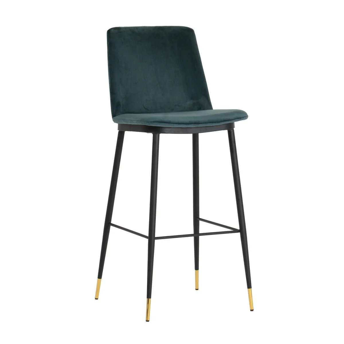 Evora Green Velvet Counter Stool (Set of 2) - Image 3