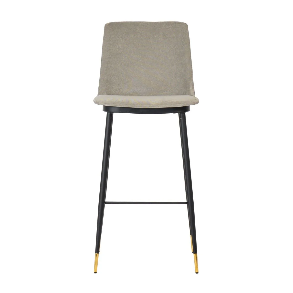 Evora Grey Velvet Counter Stool (Set of 2) - Image 4