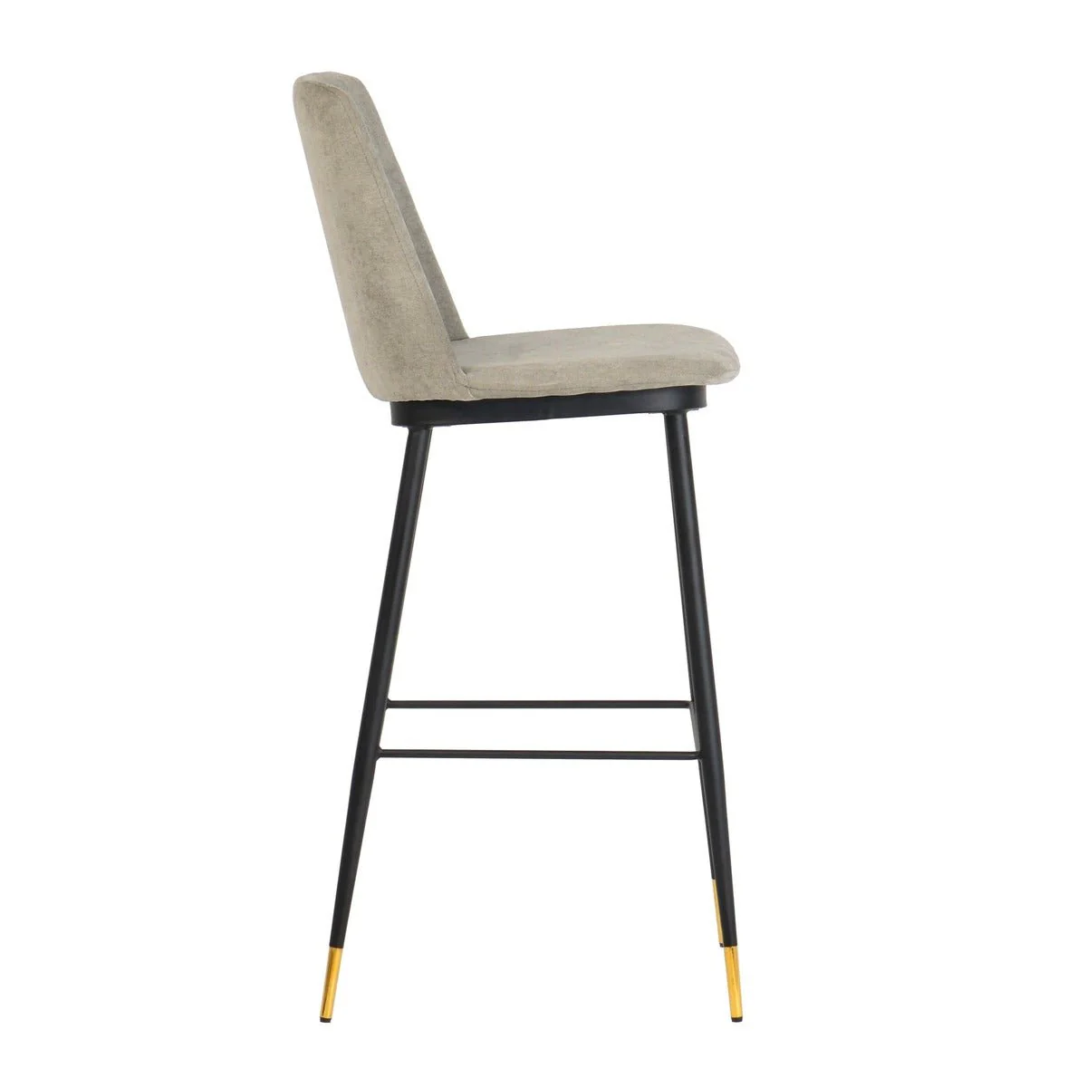 Evora Grey Velvet Counter Stool (Set of 2) - Image 7